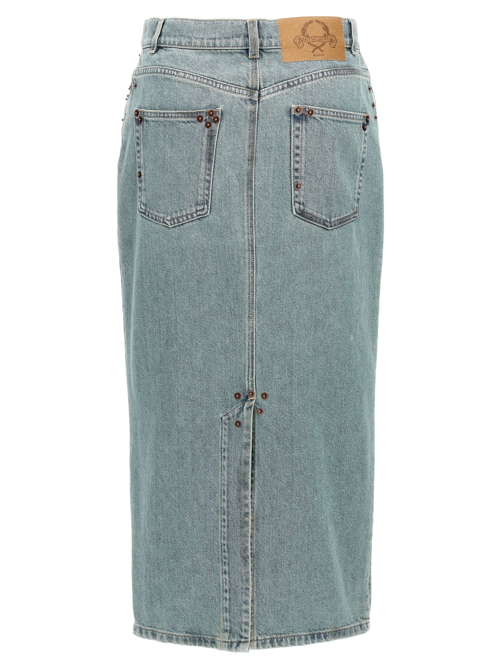 Moschino Rivets Denim Skirt