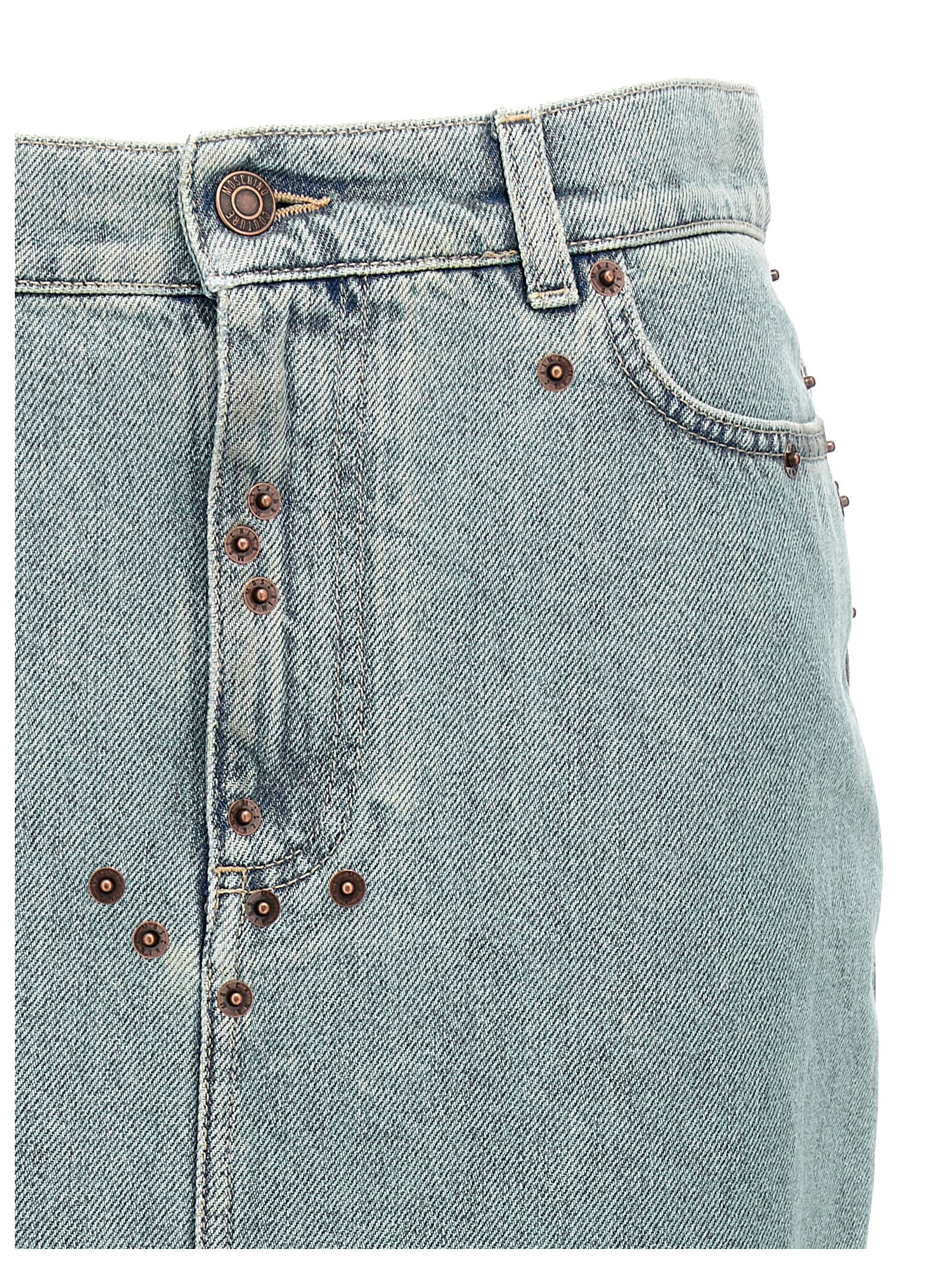 Moschino Rivets Denim Skirt