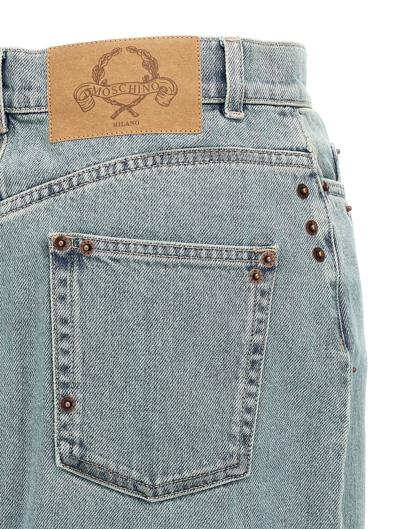 Moschino Rivets Denim Skirt