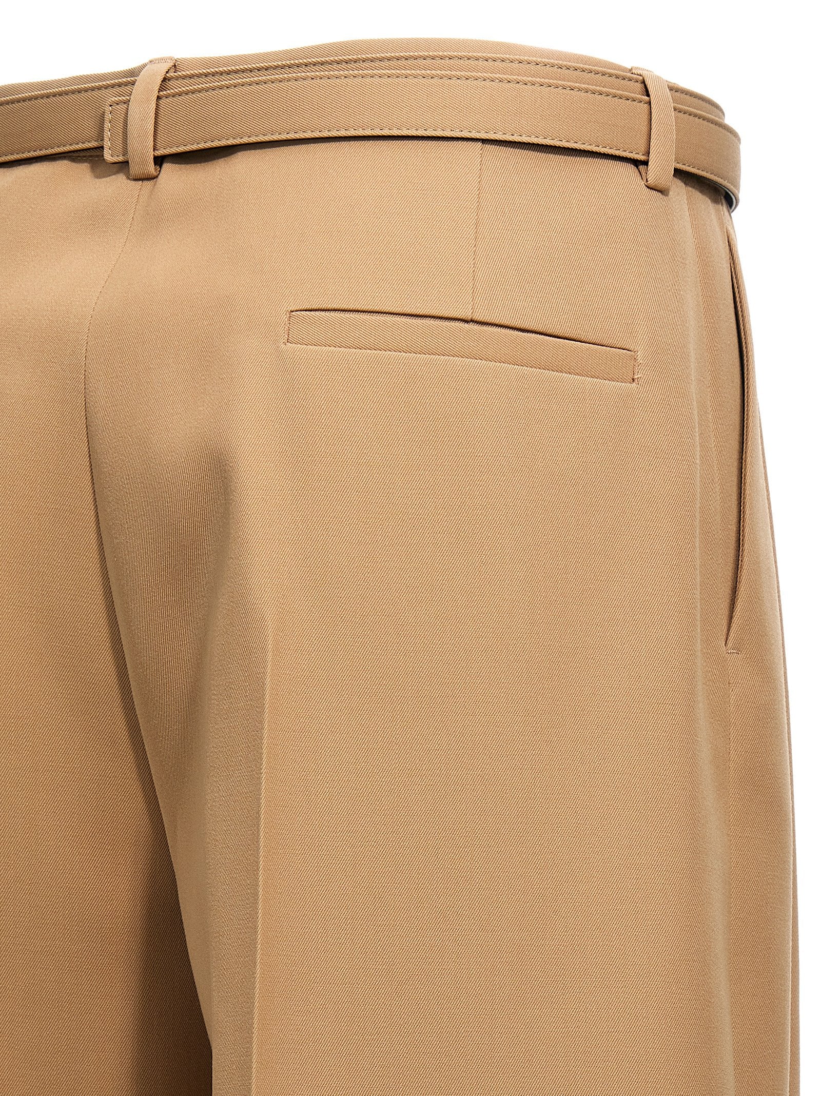 Jil Sander Gabardine Belt Pants