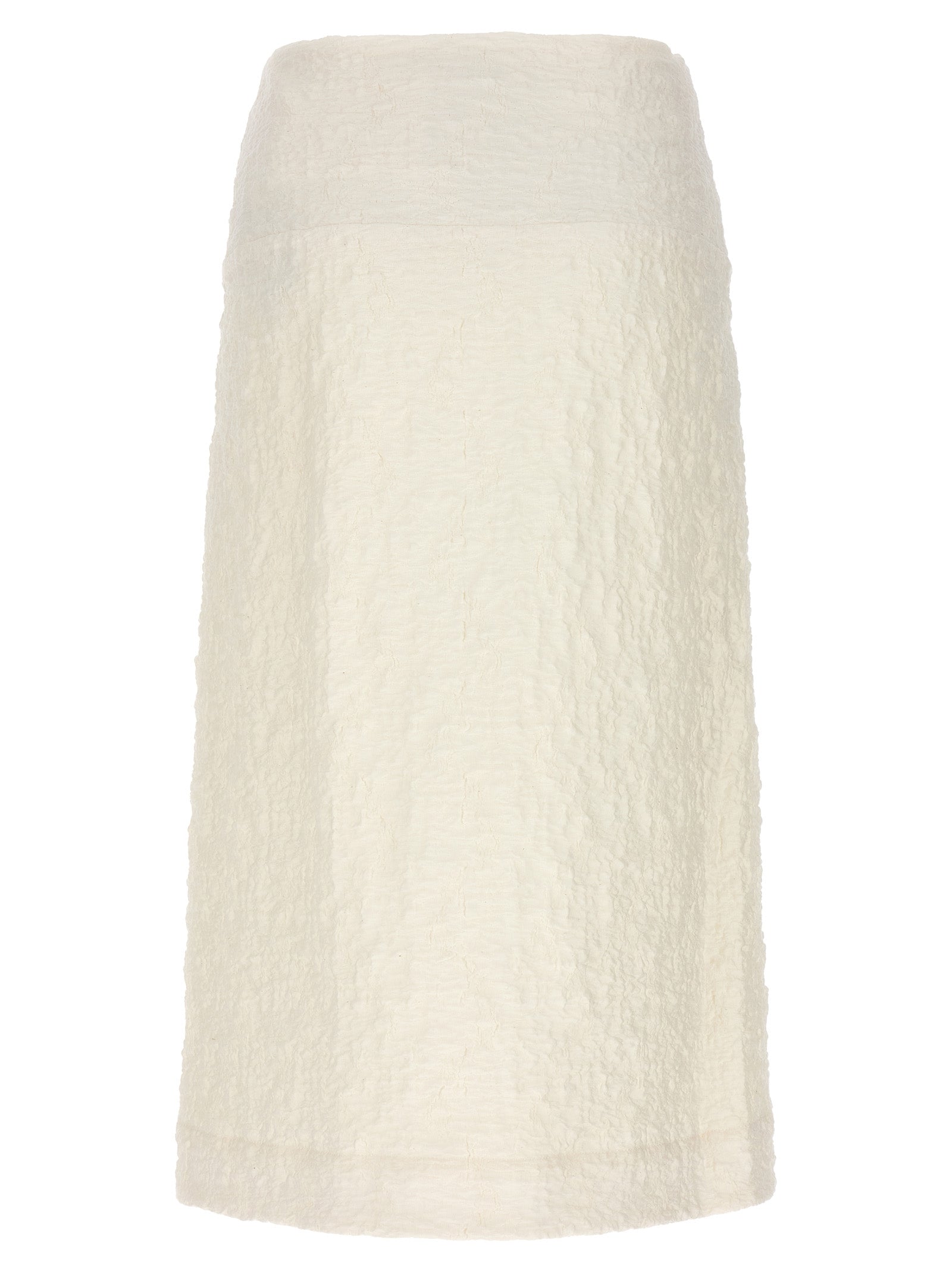 Jil Sander Embossed Cotton Skirt