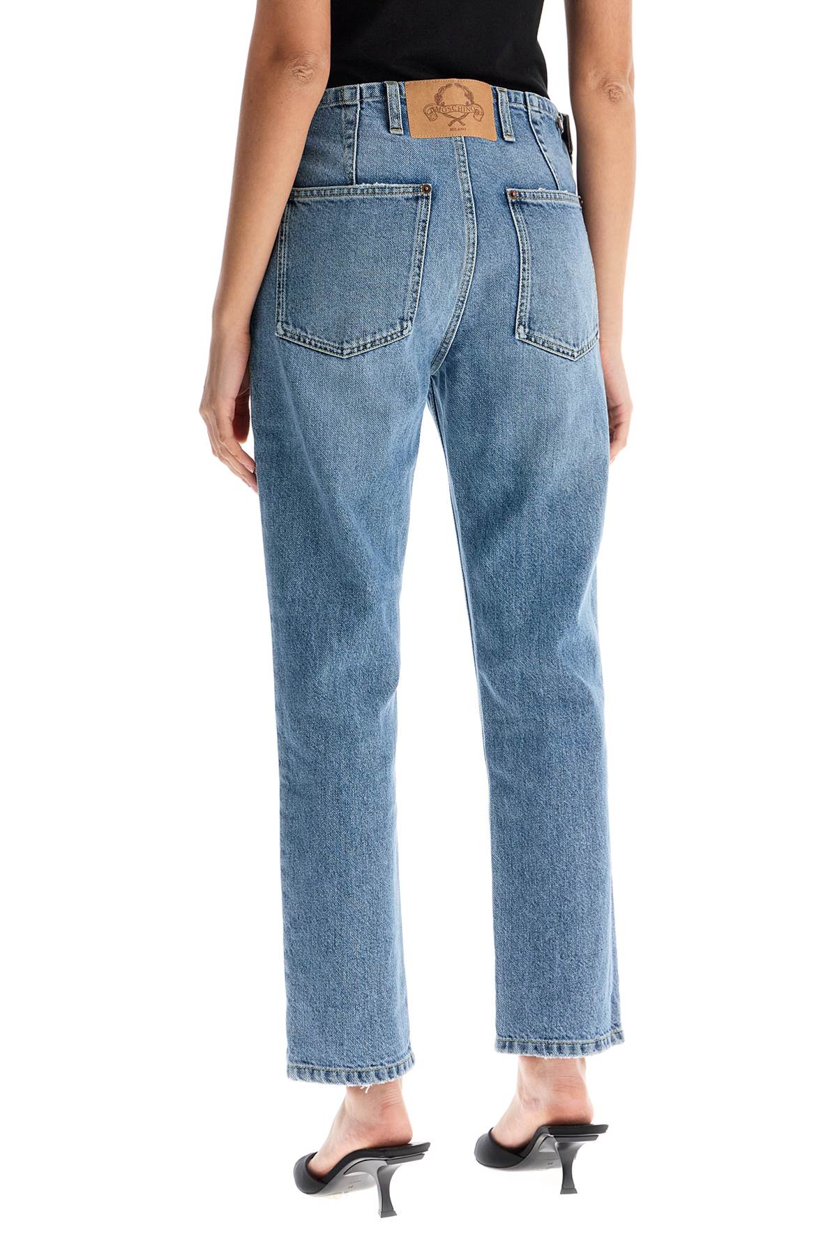 Moschino Slim Fit Jeans With Adjustable Waistband