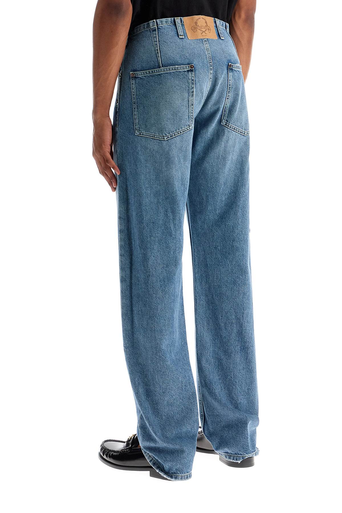 Moschino Straight Jeans With Adjustable Waistband