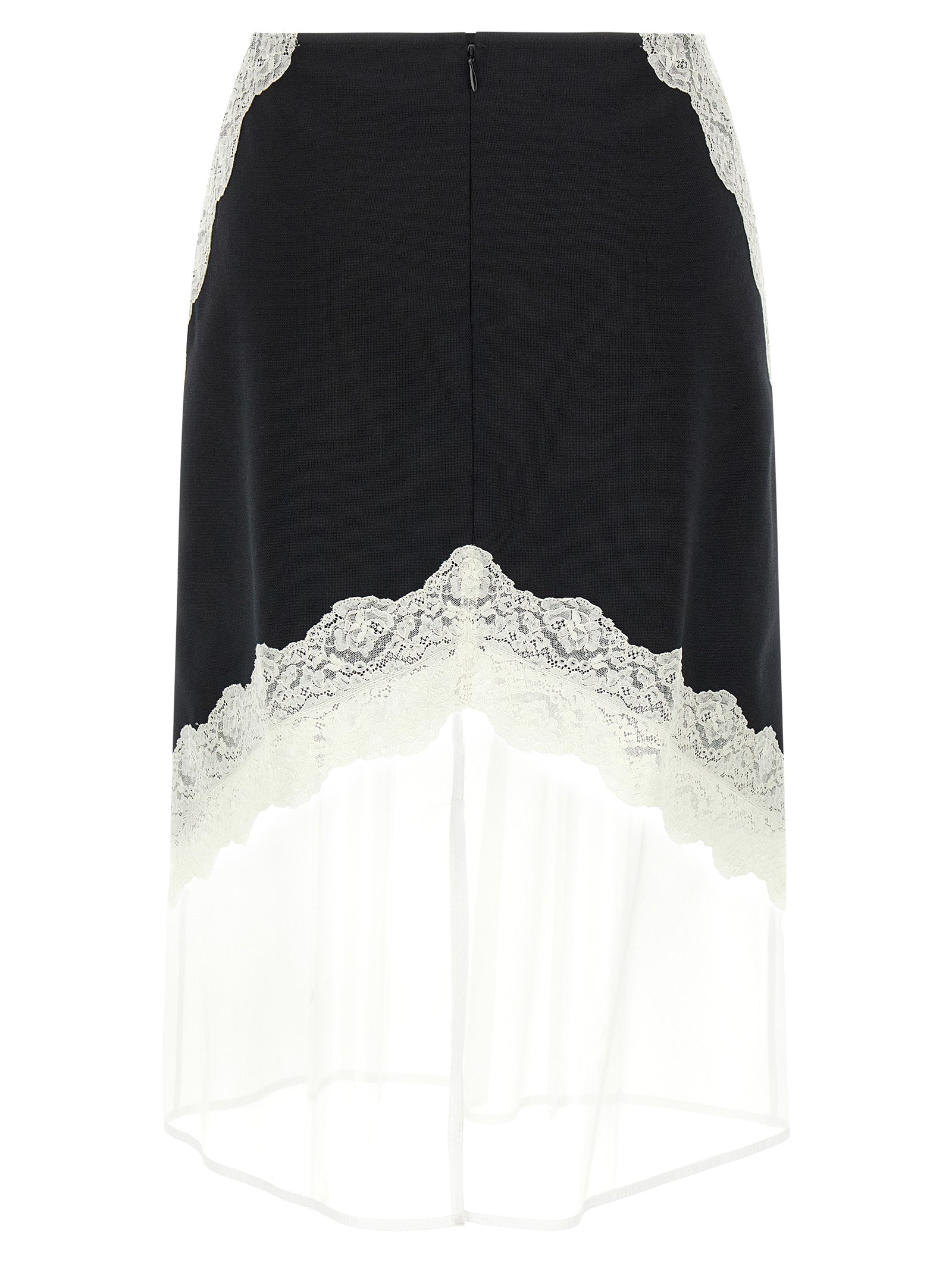 Jil Sander Organza Lace Wool Skirt