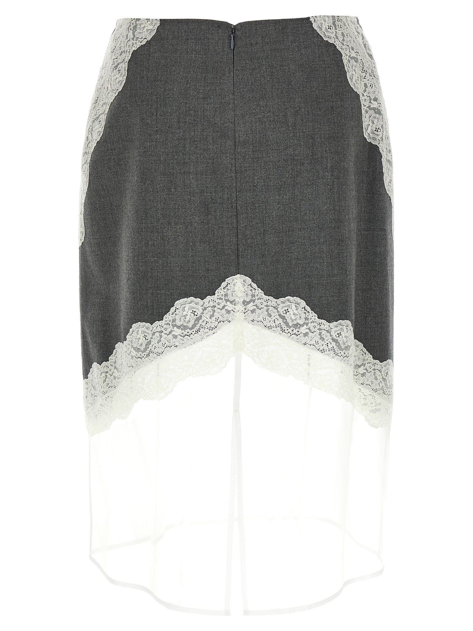 Jil Sander Organza Lace Wool Skirt