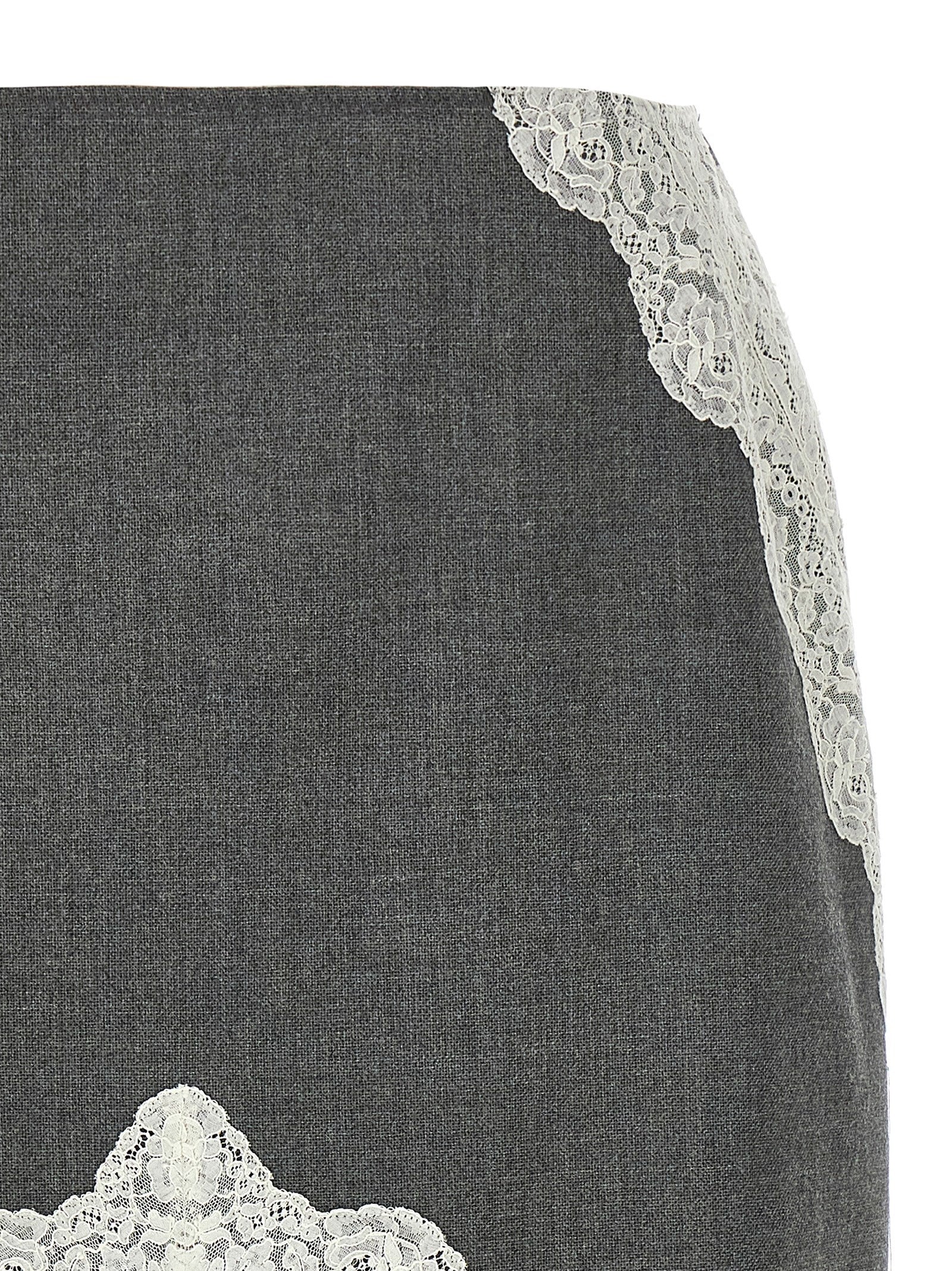 Jil Sander Organza Lace Wool Skirt