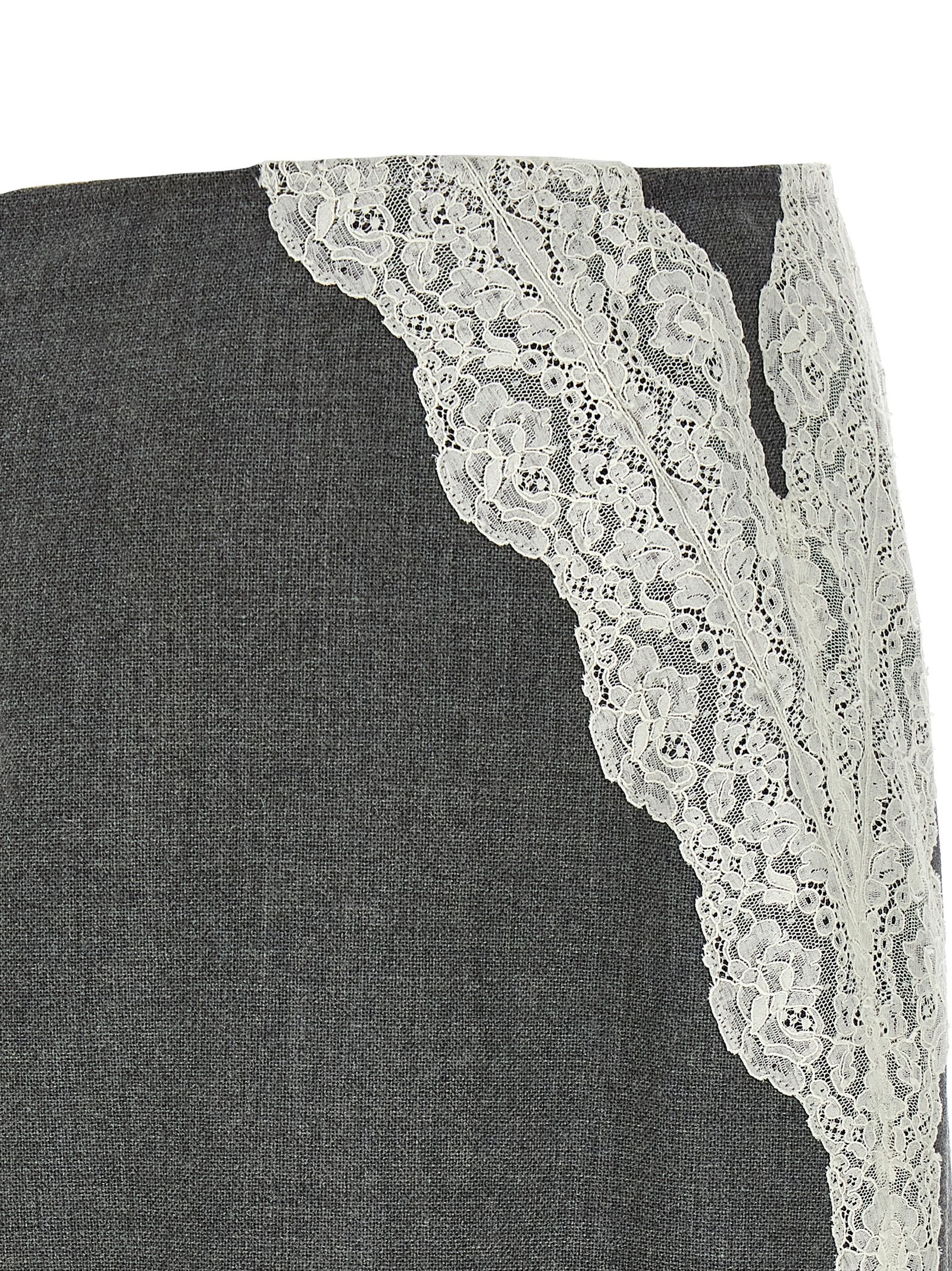 Jil Sander Organza Lace Wool Skirt