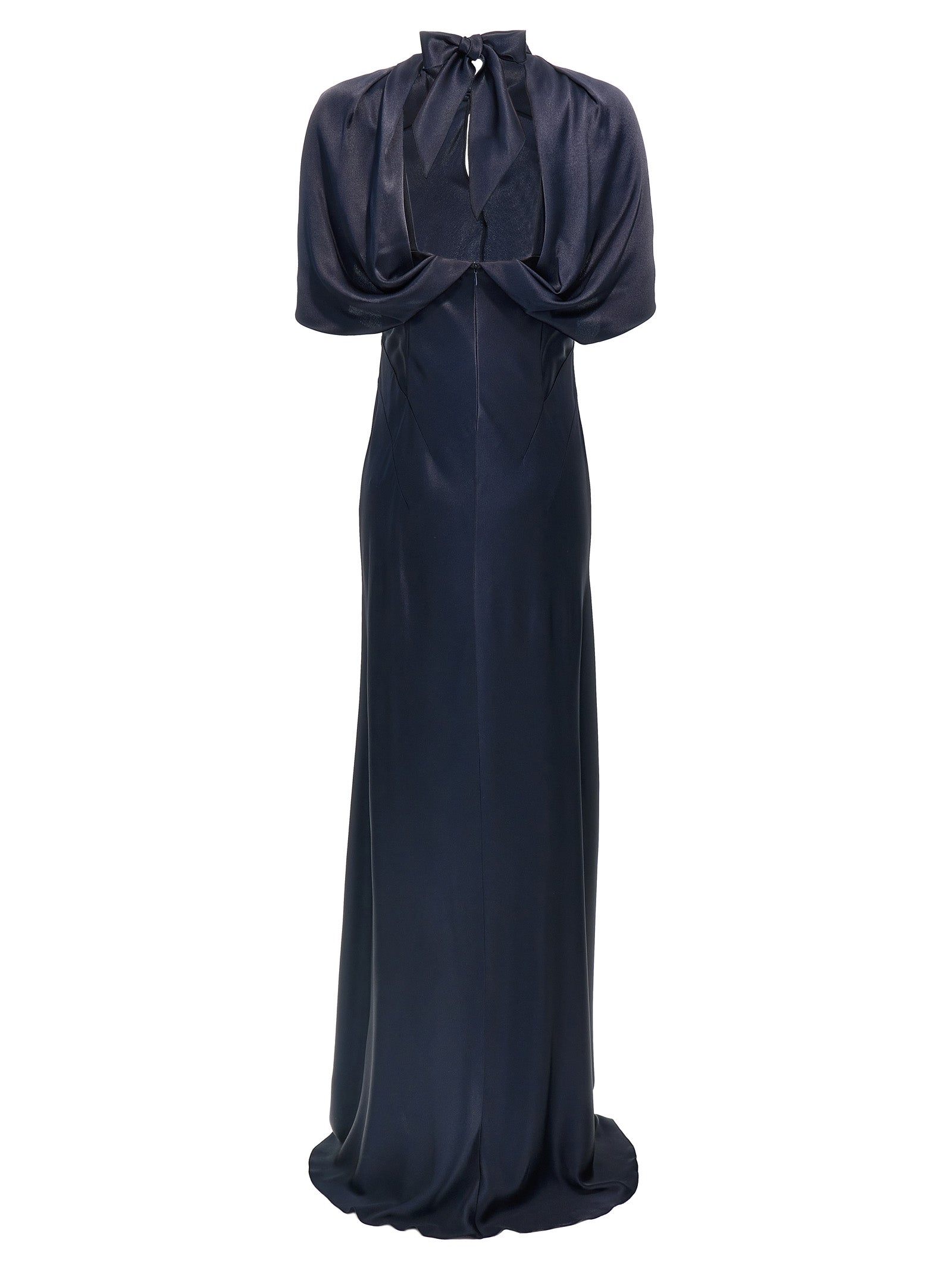 Alberta Ferretti Long Satin Dress