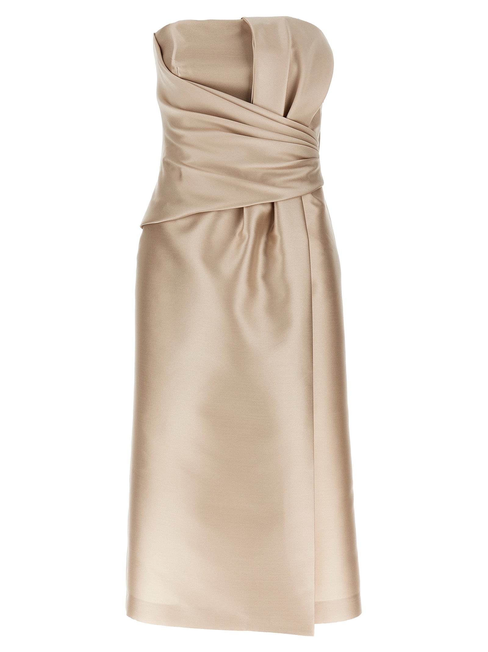 Alberta Ferretti Mikado Longuette Dress