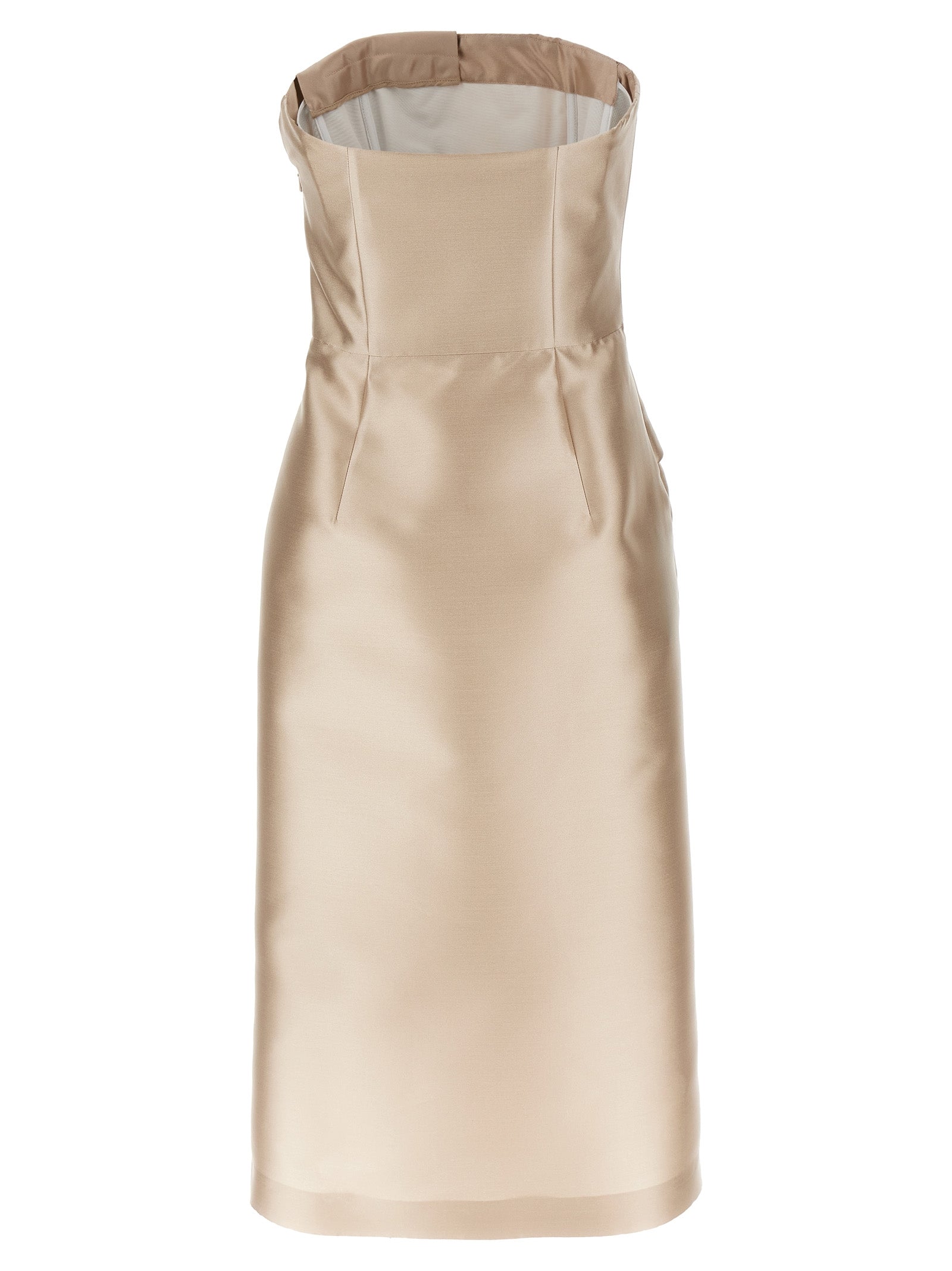 Alberta Ferretti Mikado Longuette Dress