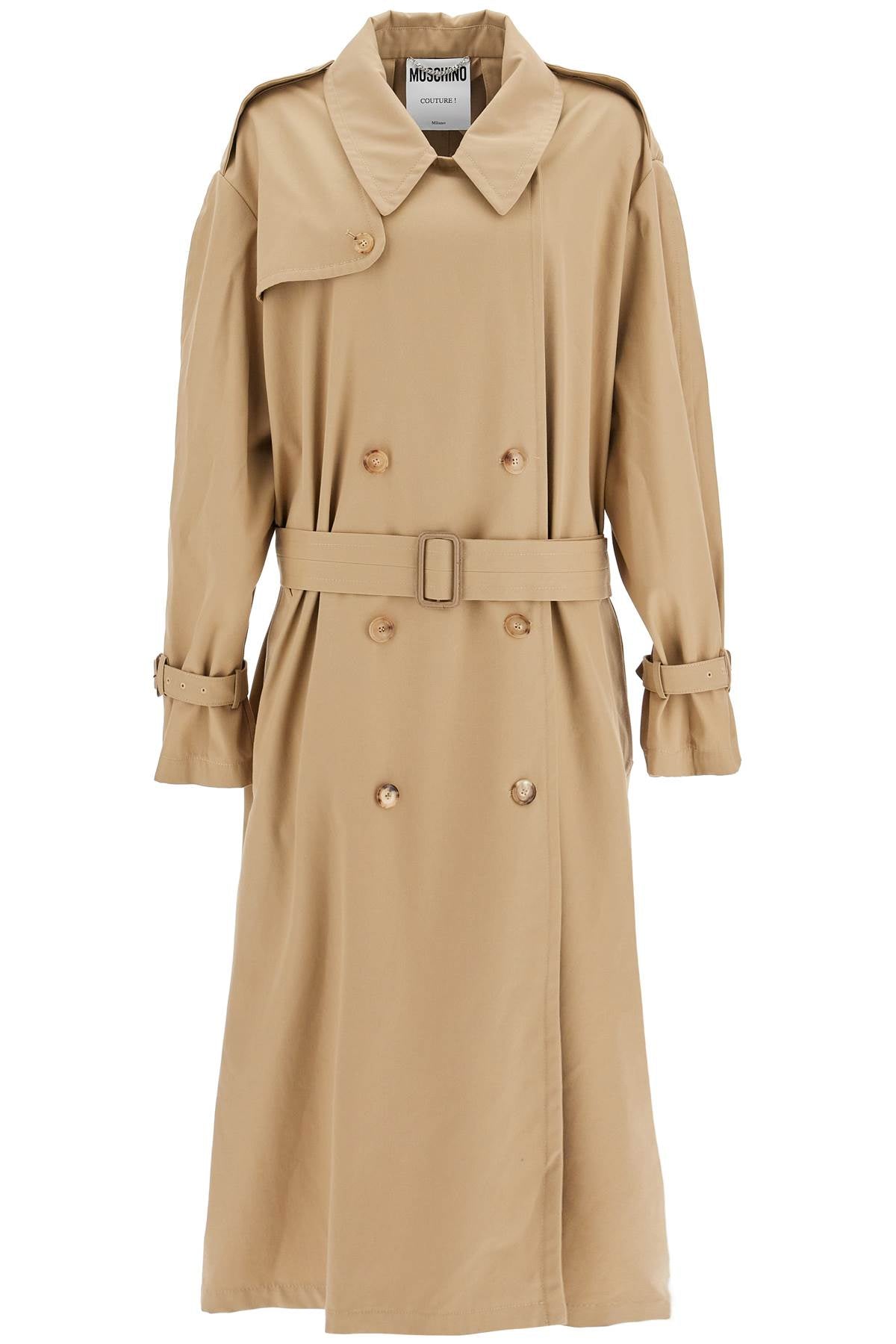 Moschino Double-Breasted Trench Coat With