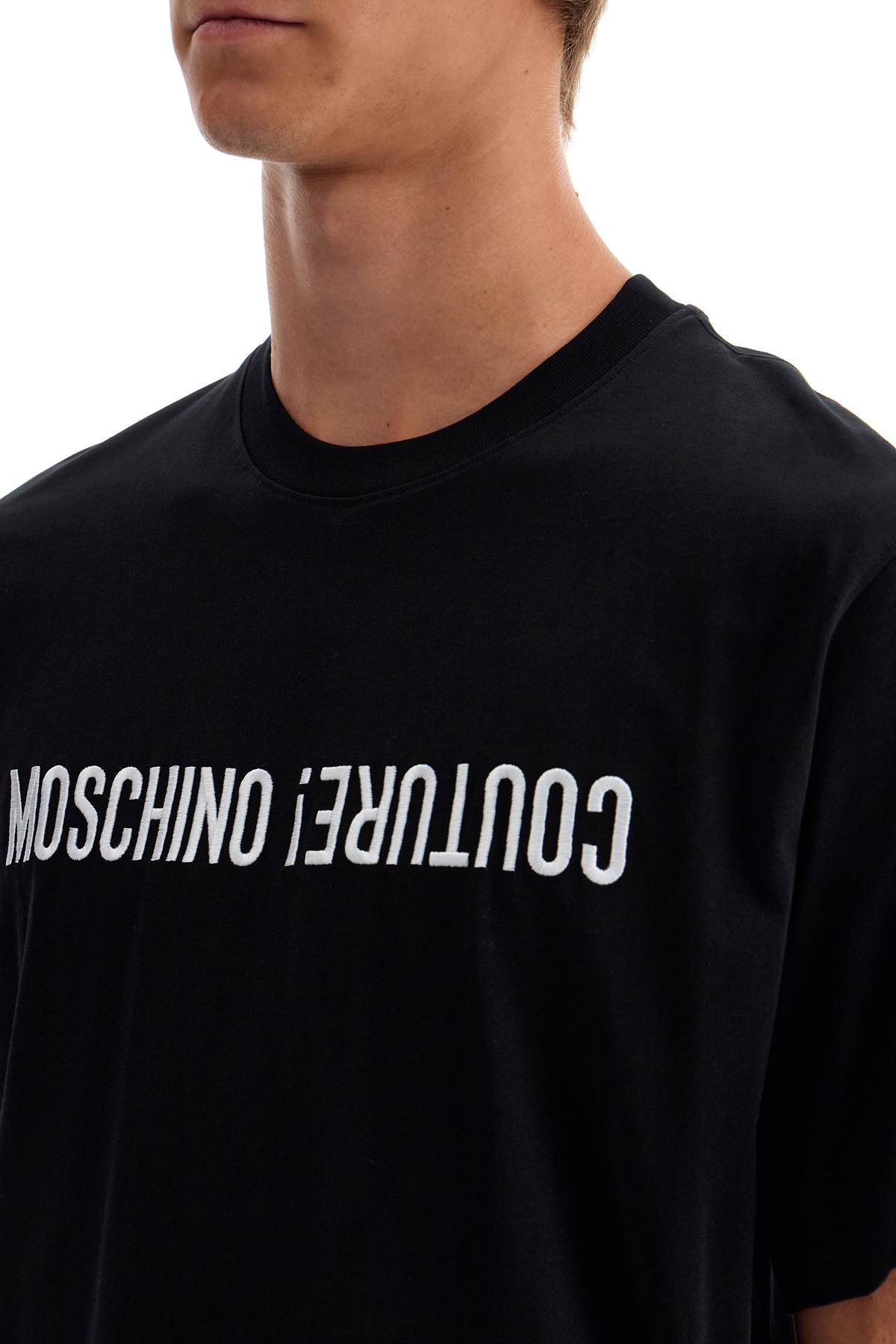 Moschino T-Shirt With Embroidered Lettering