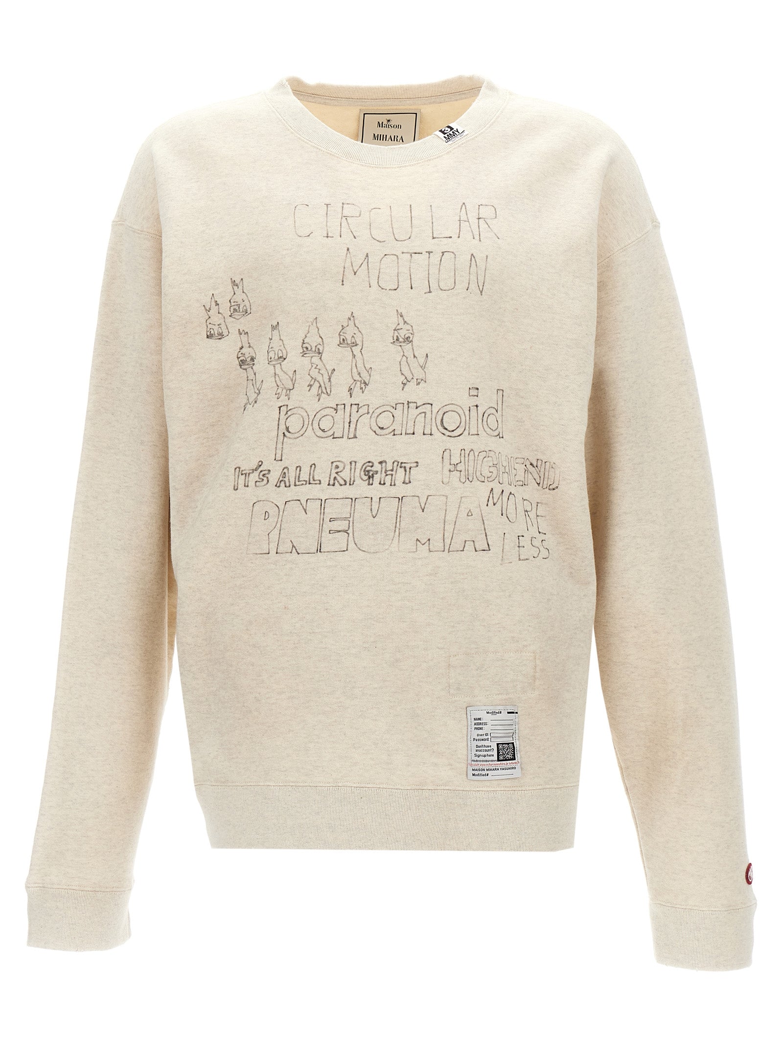 Maison Mihara Yasuhiro Distressed Print Sweatshirt