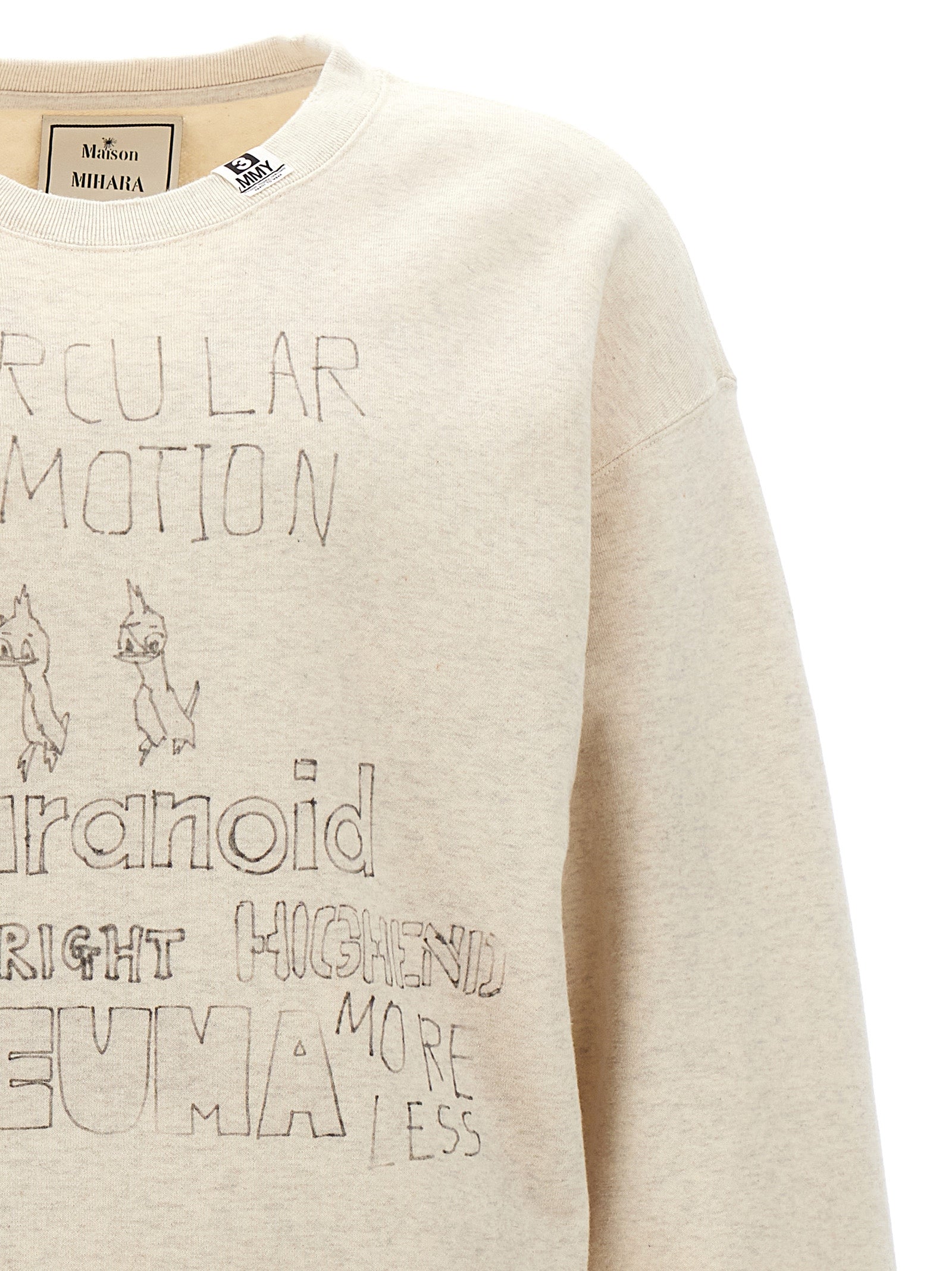 Maison Mihara Yasuhiro Distressed Print Sweatshirt