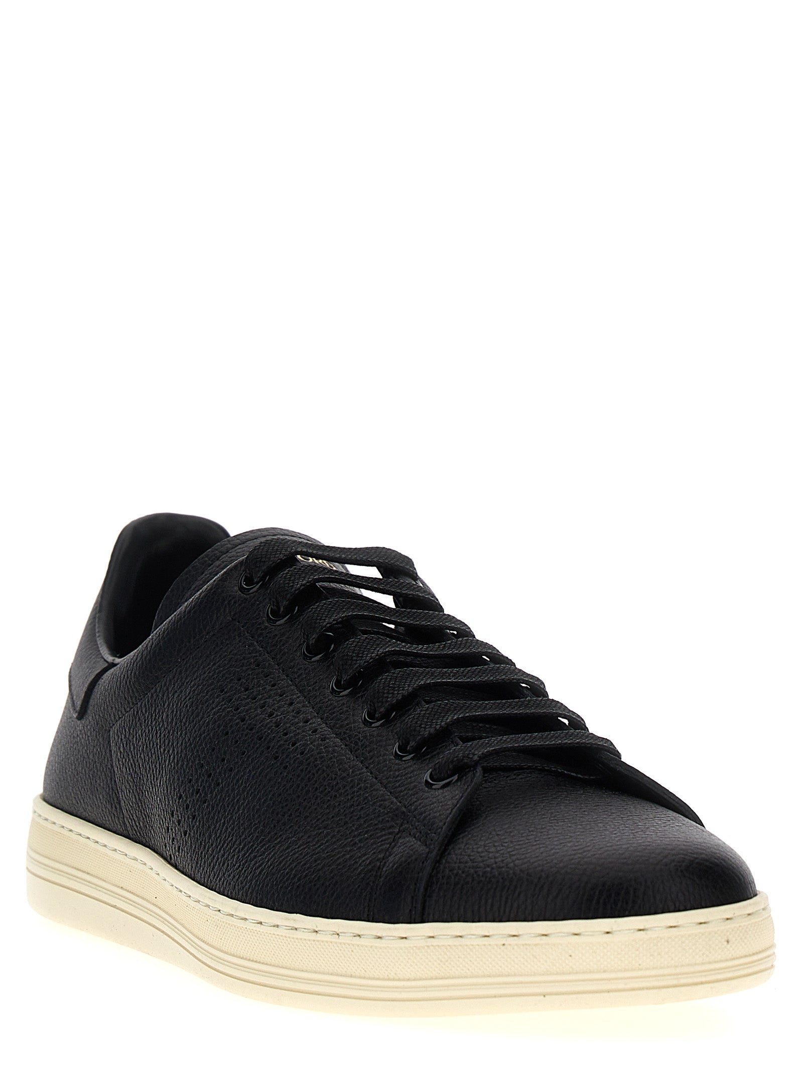 Tom Ford Logo Leather Sneakers