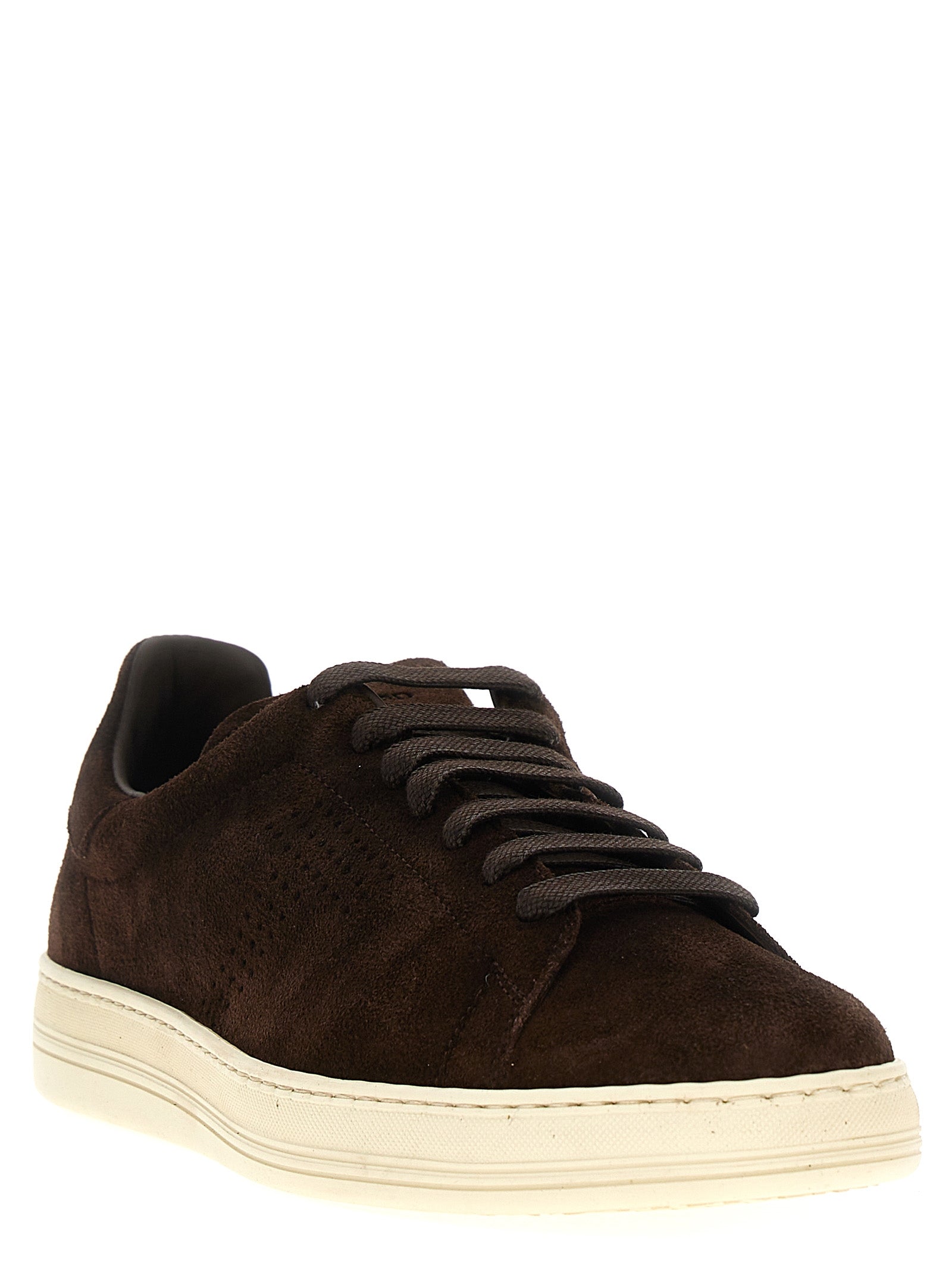 Tom Ford Logo Suede Sneakers