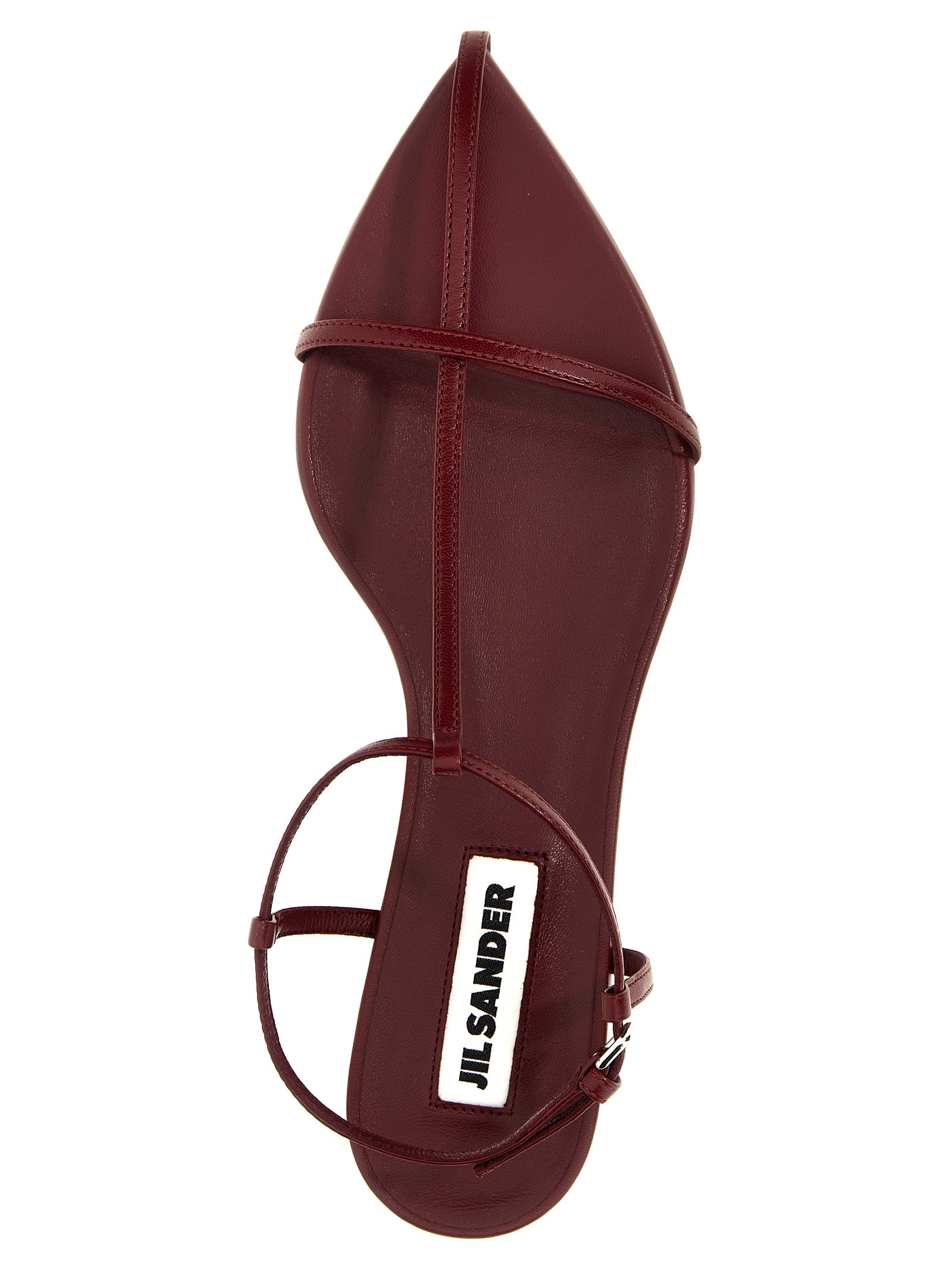 Jil Sander Pointy Toe Leather Sandals