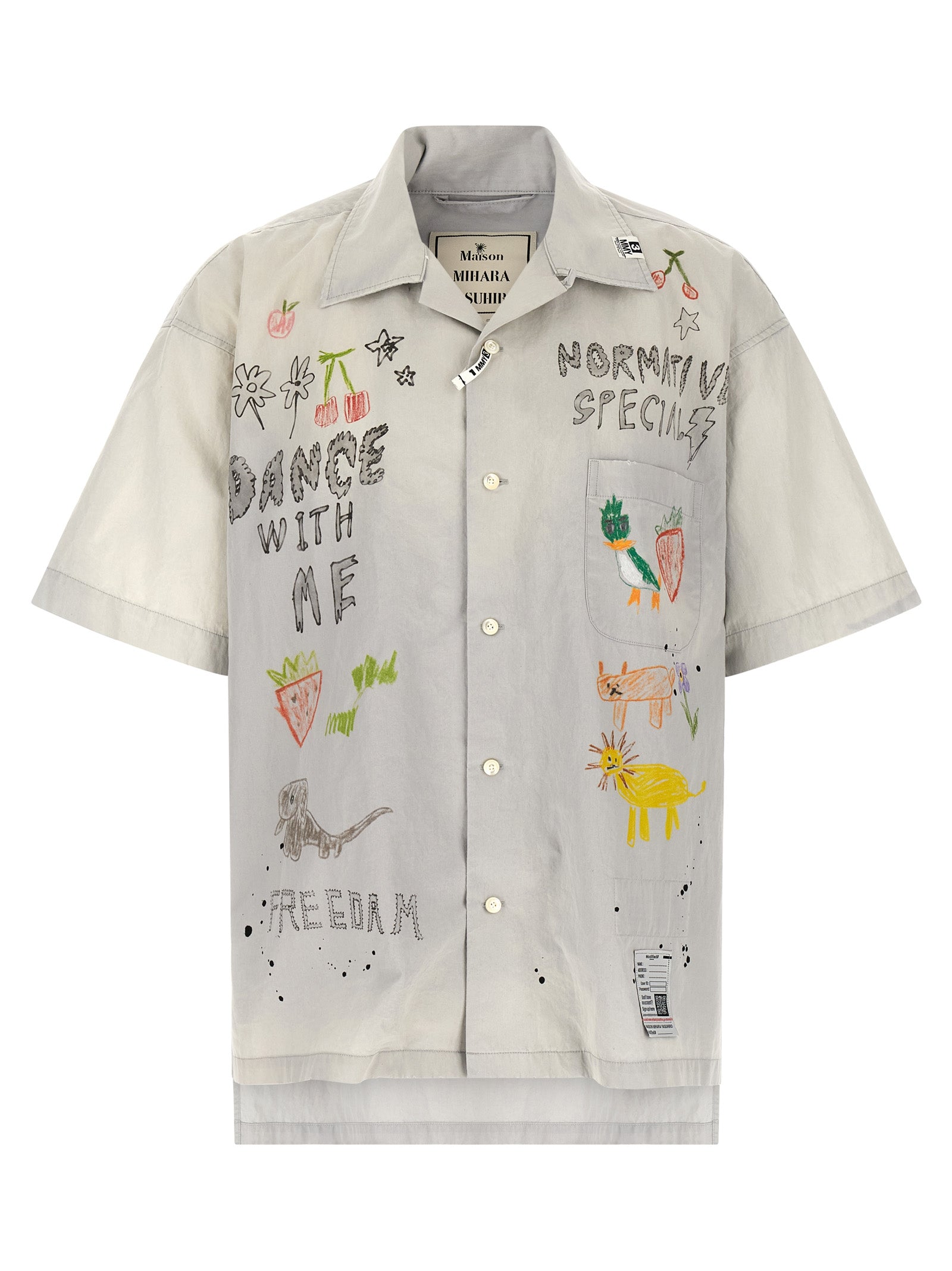 Maison Mihara Yasuhiro Graffiti Print Shirt