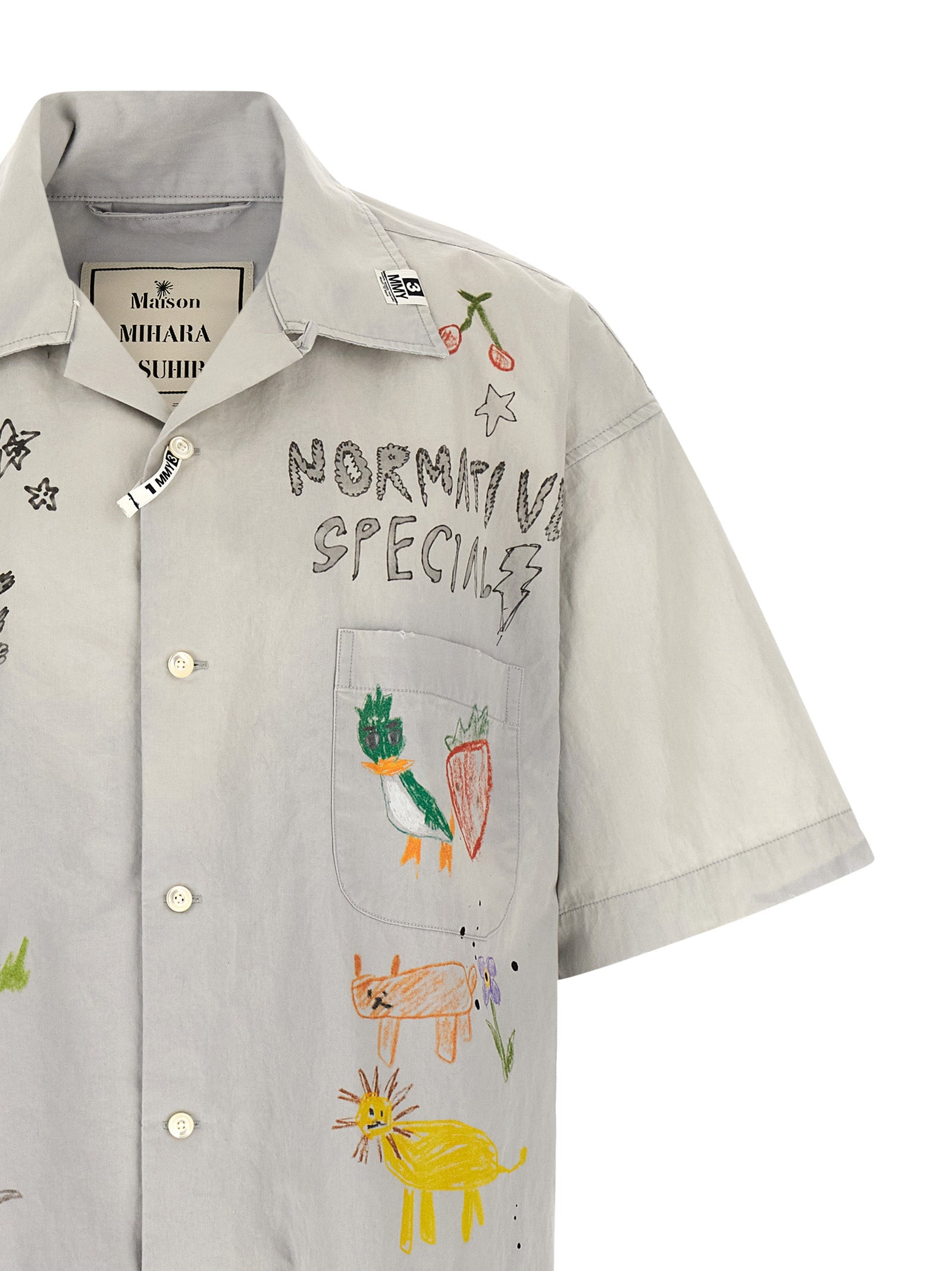 Maison Mihara Yasuhiro Graffiti Print Shirt