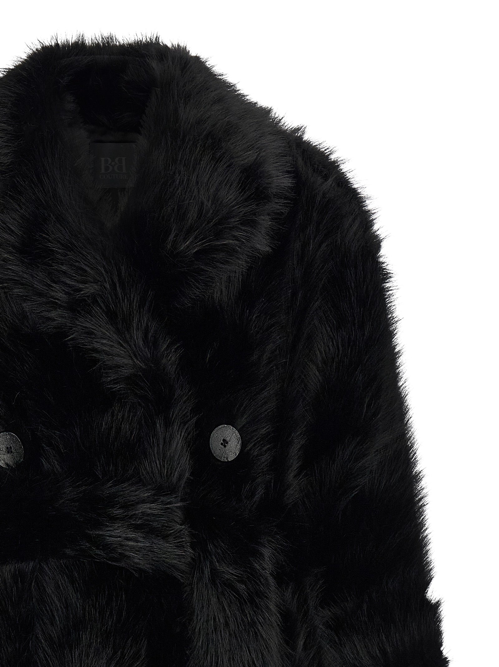 B&B Couture 'Jackie' Eco-Fur Trench Coat