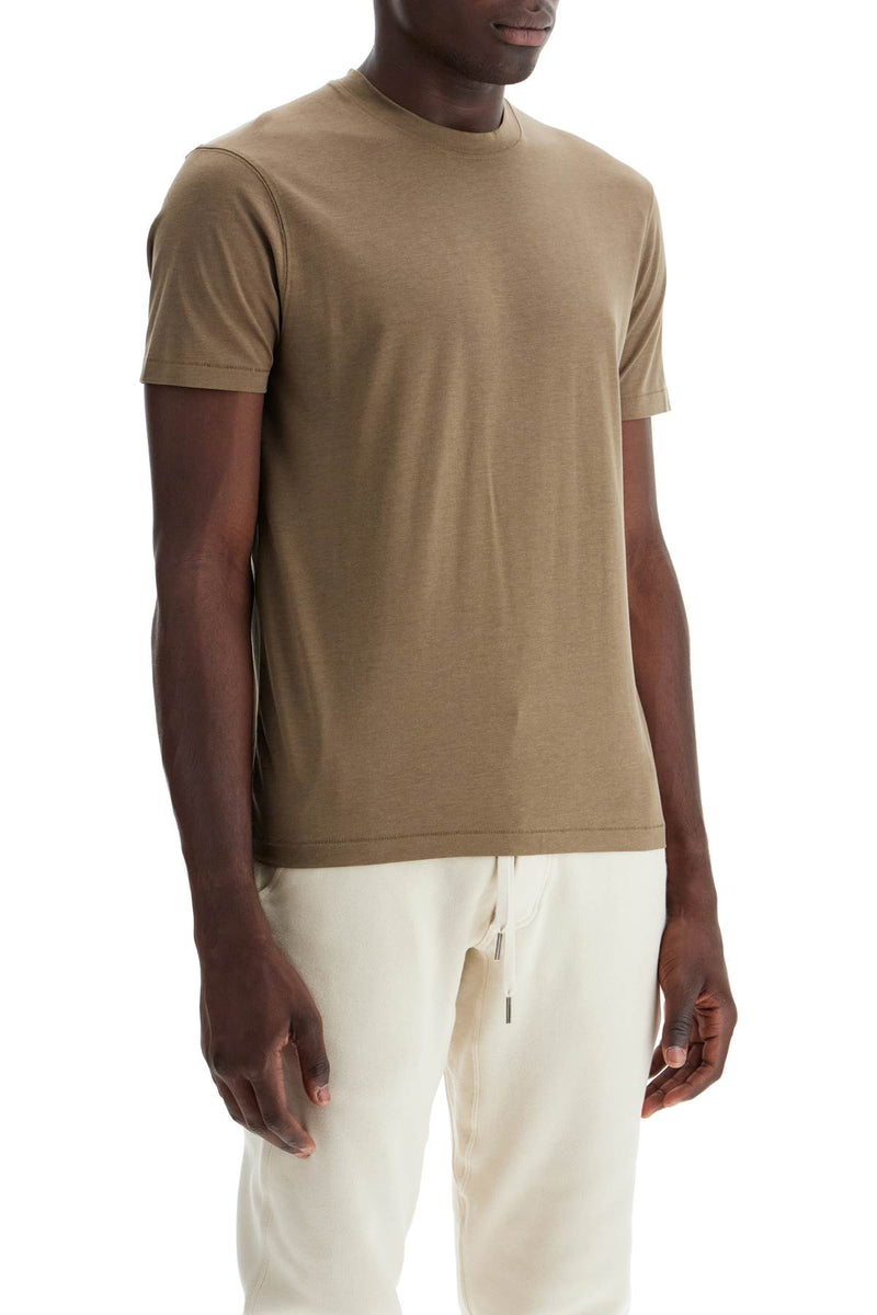 Tom Ford Cottono And Lyocell T-Shirt Khaki