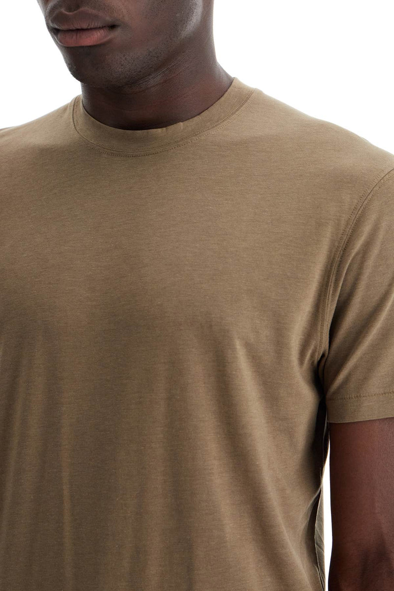 Tom Ford Cottono And Lyocell T-Shirt Khaki