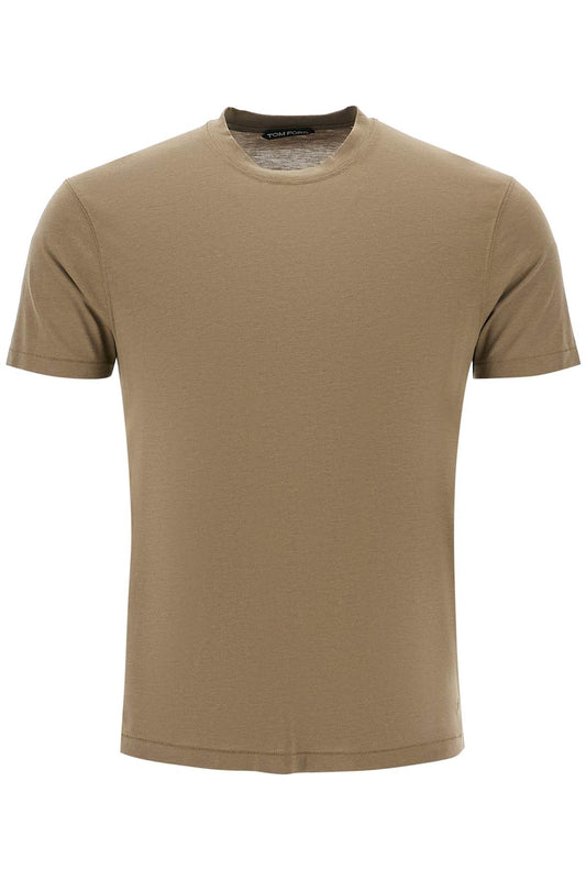 Tom Ford Cottono And Lyocell T-Shirt Khaki