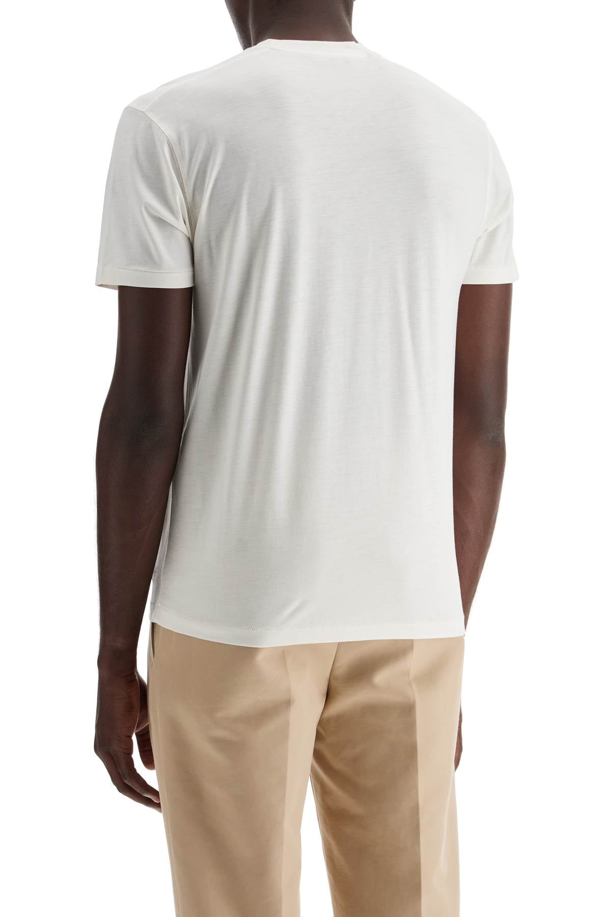 Tom Ford Cottono And Lyocell T-Shirt White