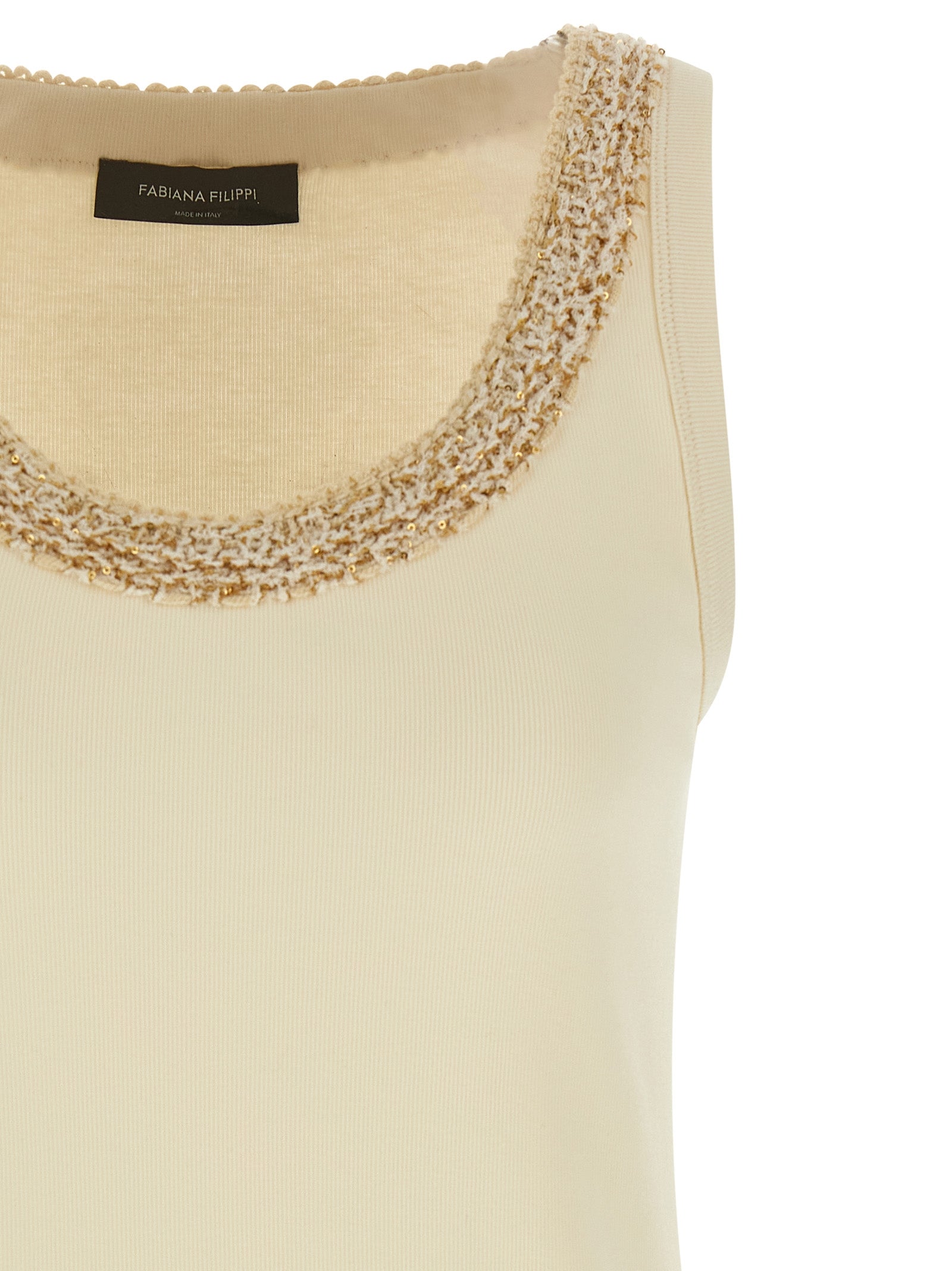 Fabiana Filippi Tweed Insert Top