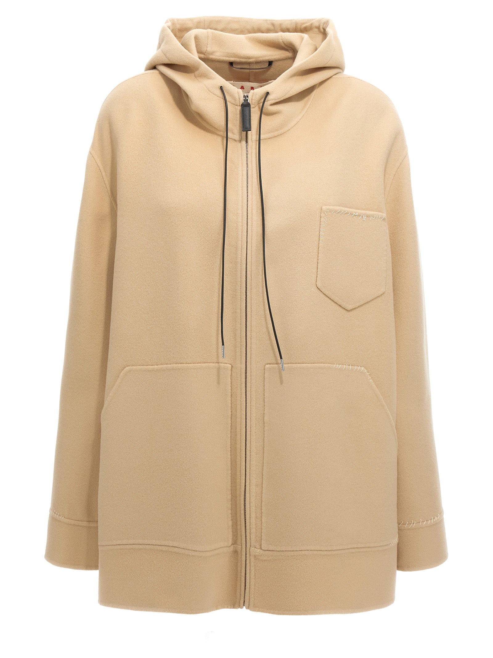 Marni Logo Embroidery Hooded Jacket