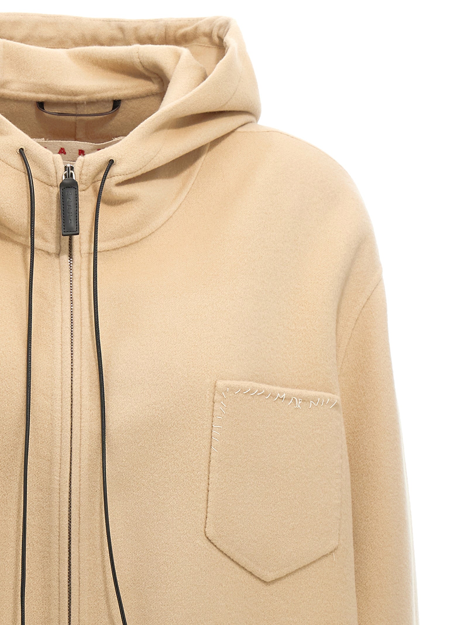 Marni Logo Embroidery Hooded Jacket