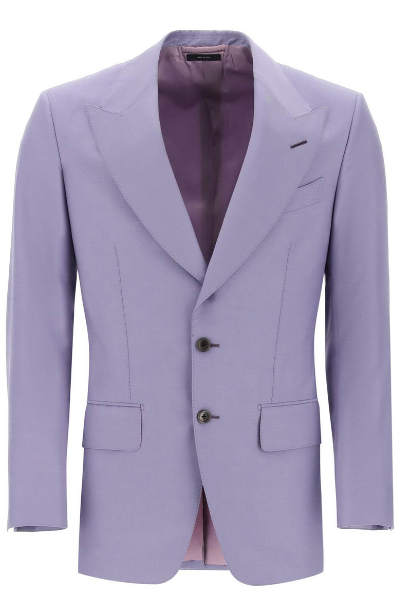 Tom Ford Atticus Wool And Silk Blend Blazer Purple