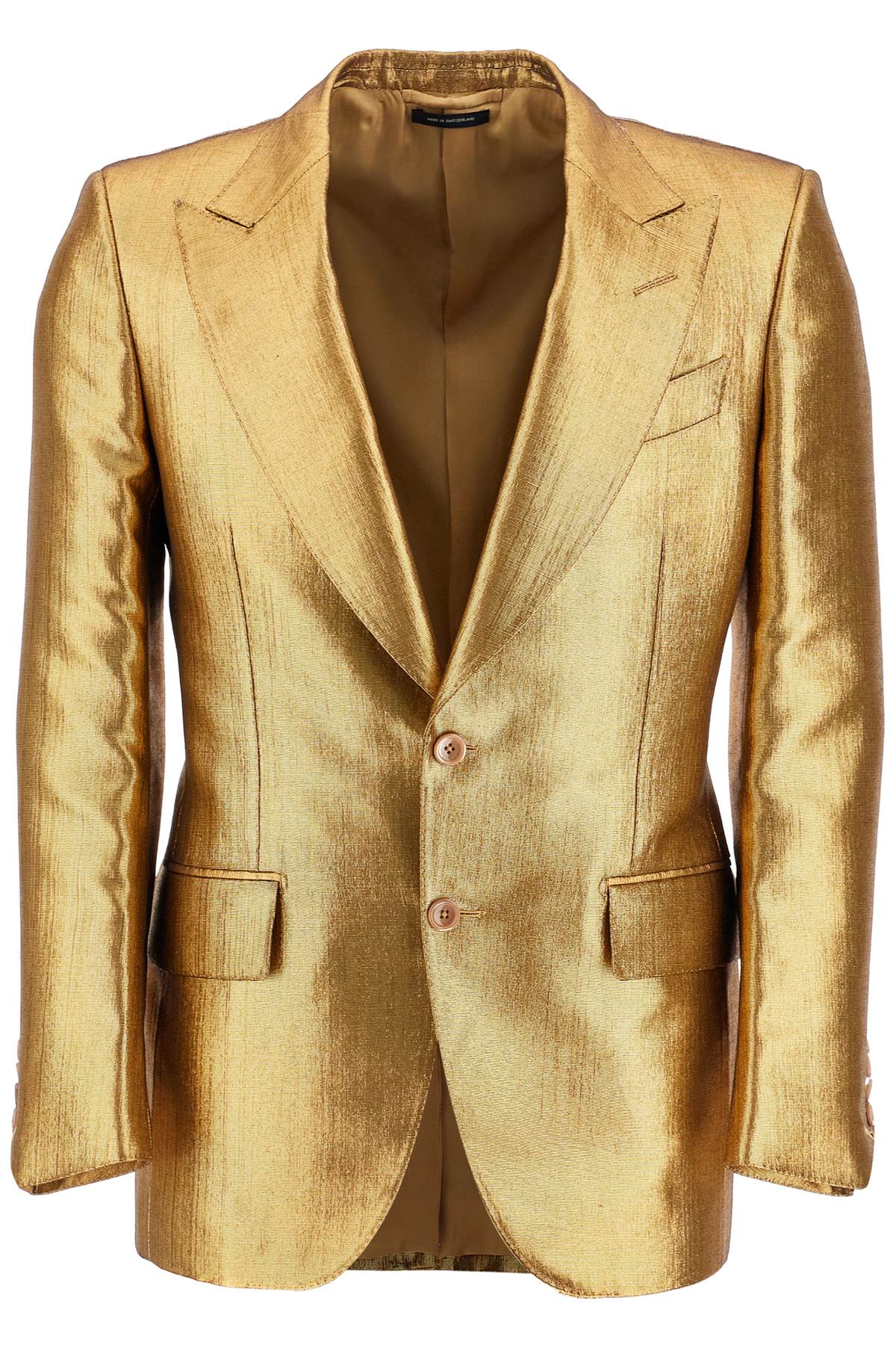 Tom Ford Elegant Single-Breasted Bronze Jacket Made In Italy