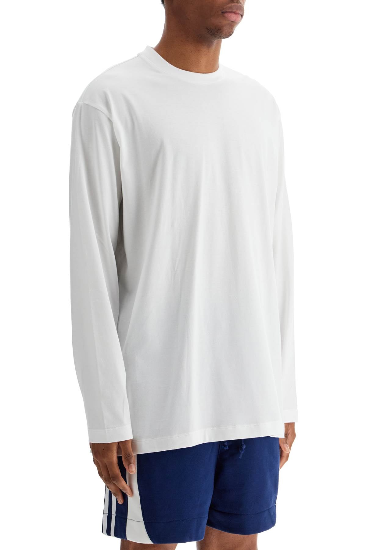 Y-3 White Cotton T-Shirt With Graphic Print