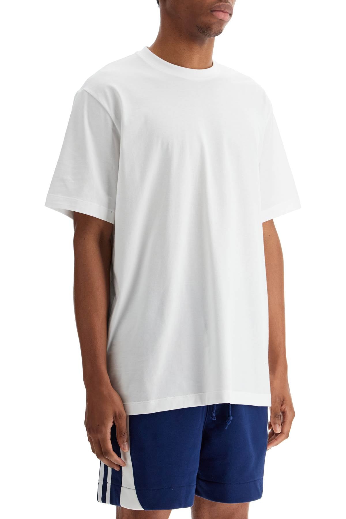 Y-3 White Cotton T-Shirt With Uniform Of The Streets Print