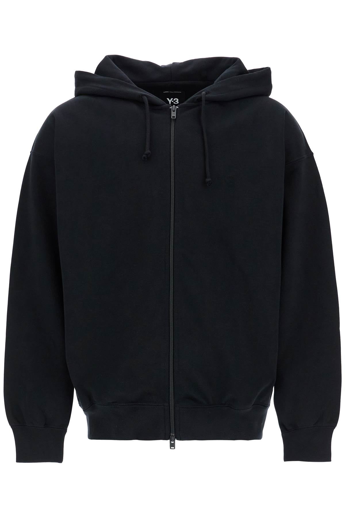 Y-3 Black Cotton Zip Hoodie