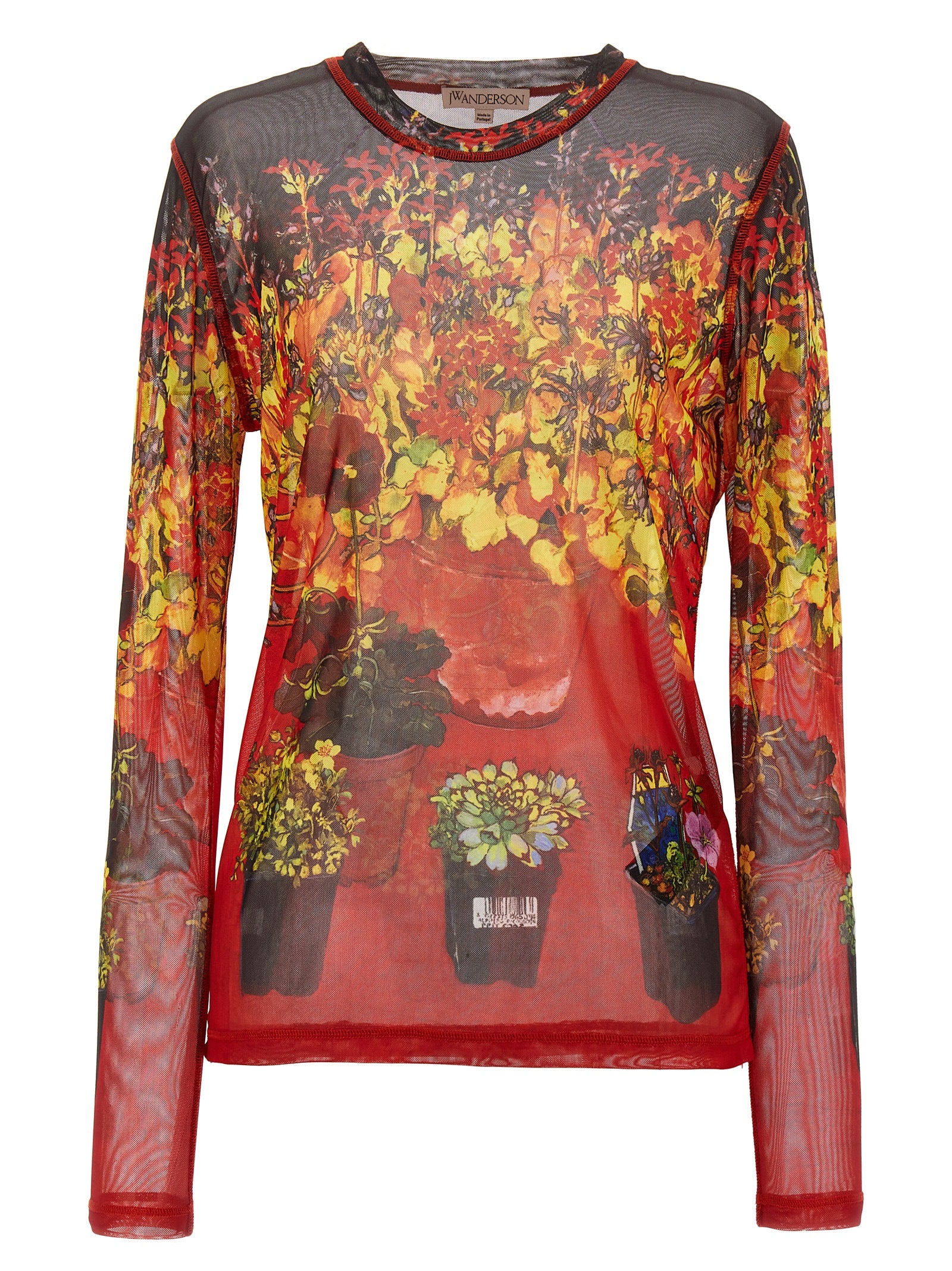 J.W.Anderson Printed Semi-Sheer Top