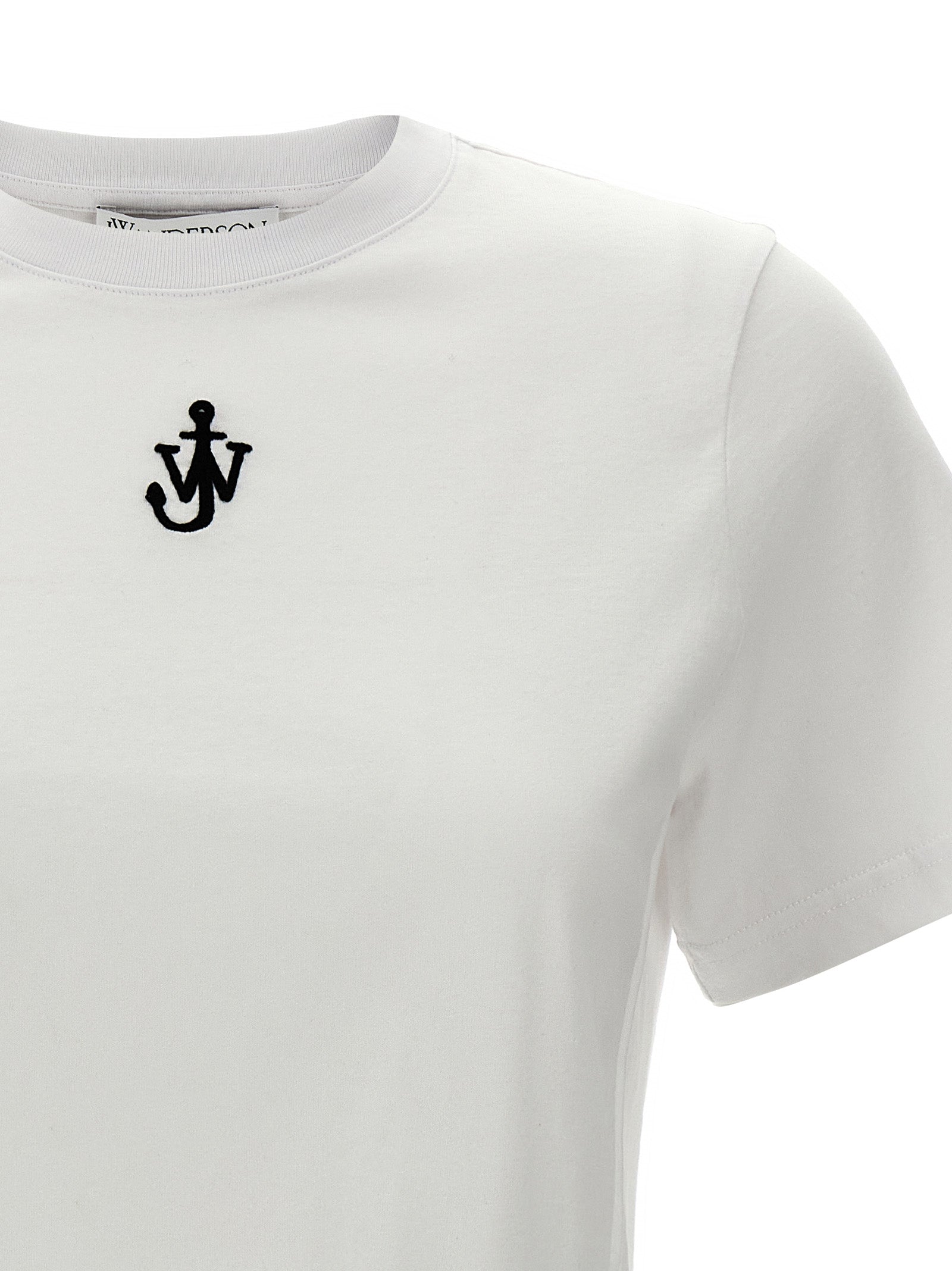 J.W.Anderson 'Anchor Embroidery Pannelled Cropped' T-Shirt