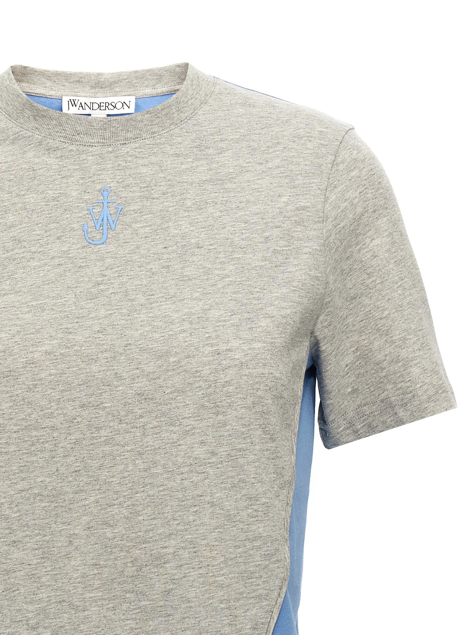 J.W.Anderson 'Anchor Embroidery Pannelled Cropped' T-Shirt