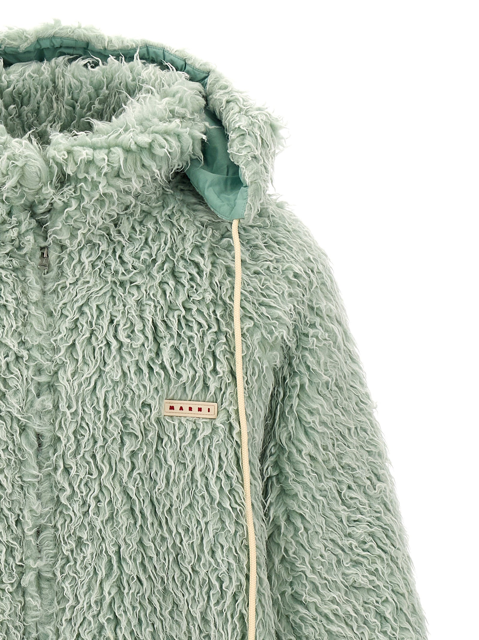 Marni 'Long Pile Shaggy' Hooded Jacket