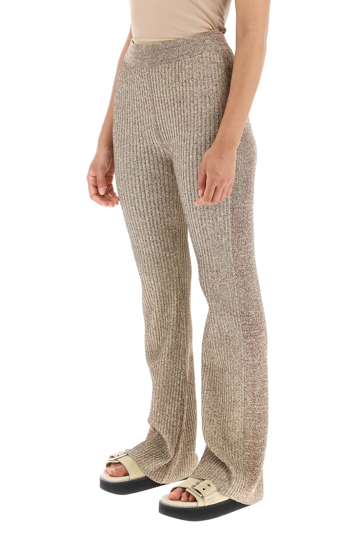 Ganni Melange Rib Knit Pants