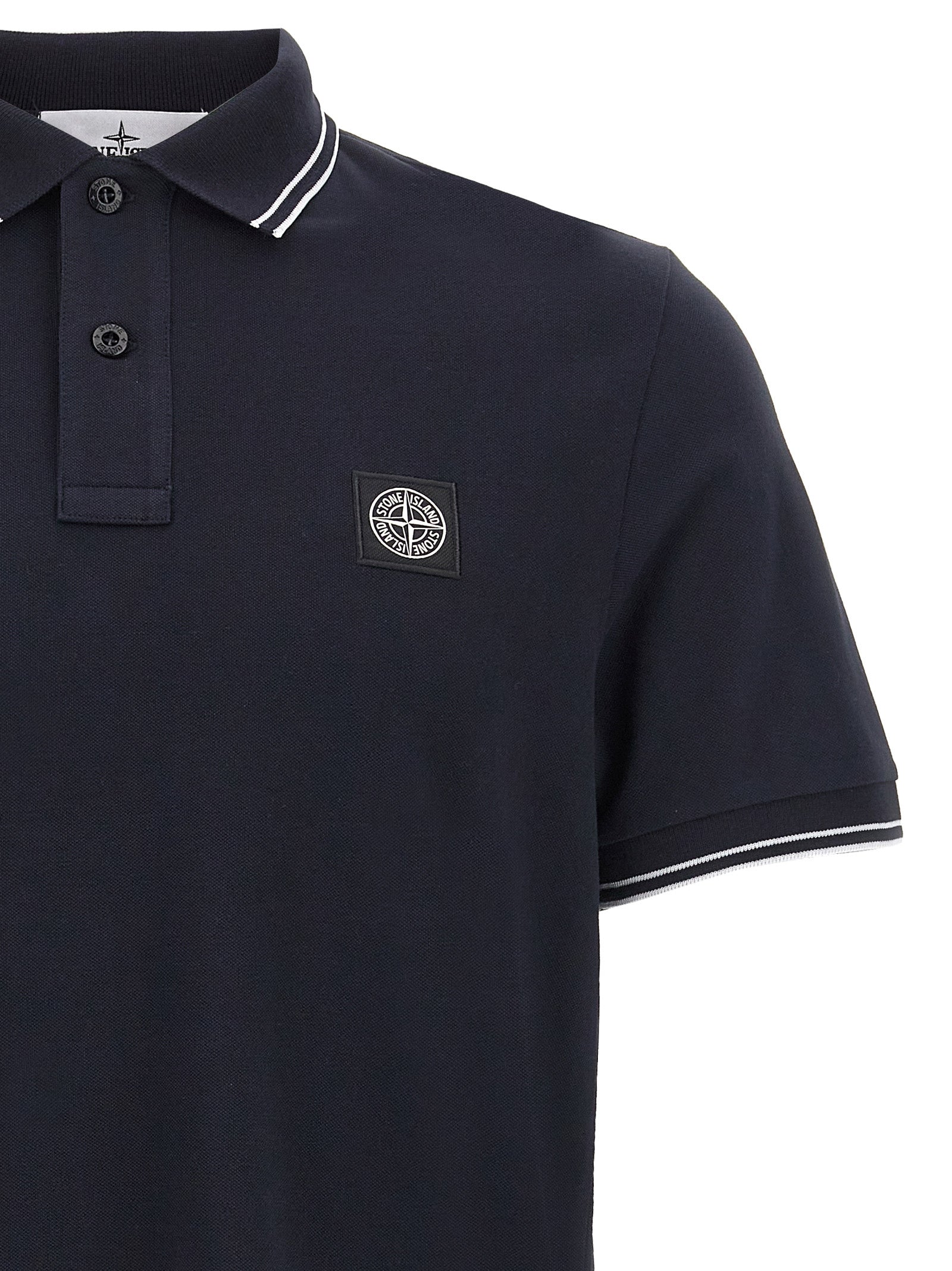 Stone Island Logo Badge Polo Shirt