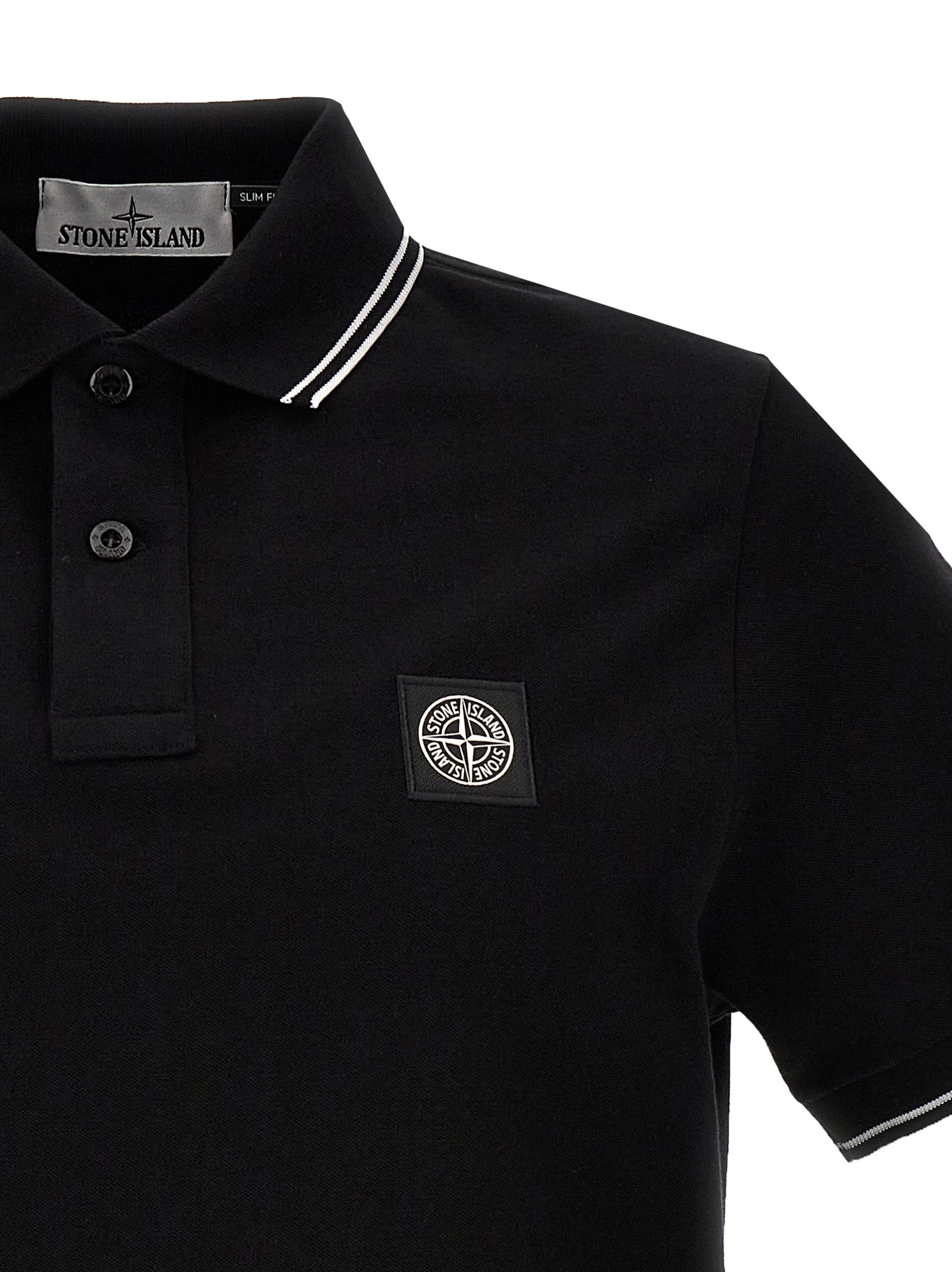 Stone Island Logo Badge Polo Shirt