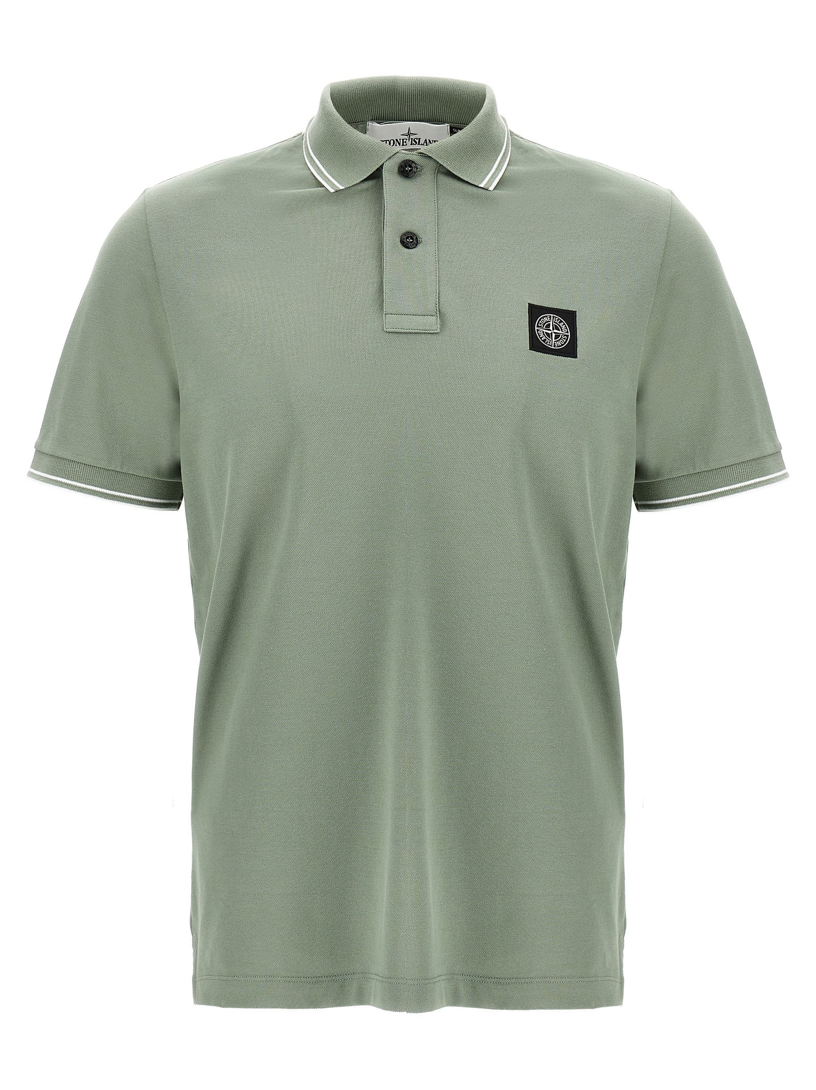 Stone Island Logo Badge Polo Shirt