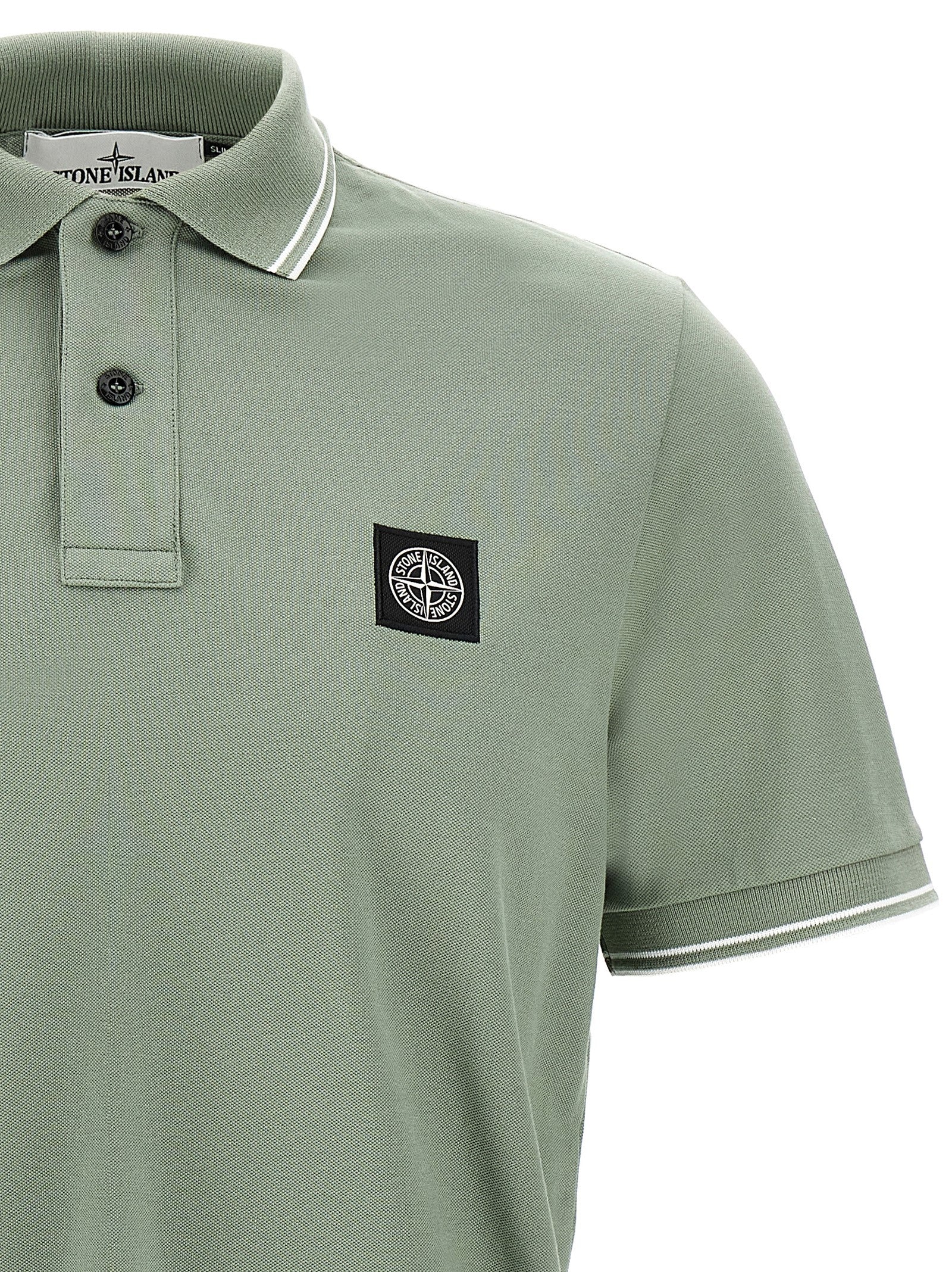 Stone Island Logo Badge Polo Shirt