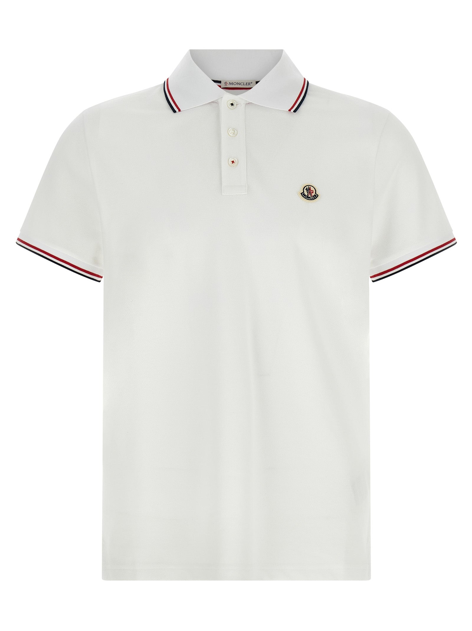 Moncler Piqué Cotton Polo Shirt