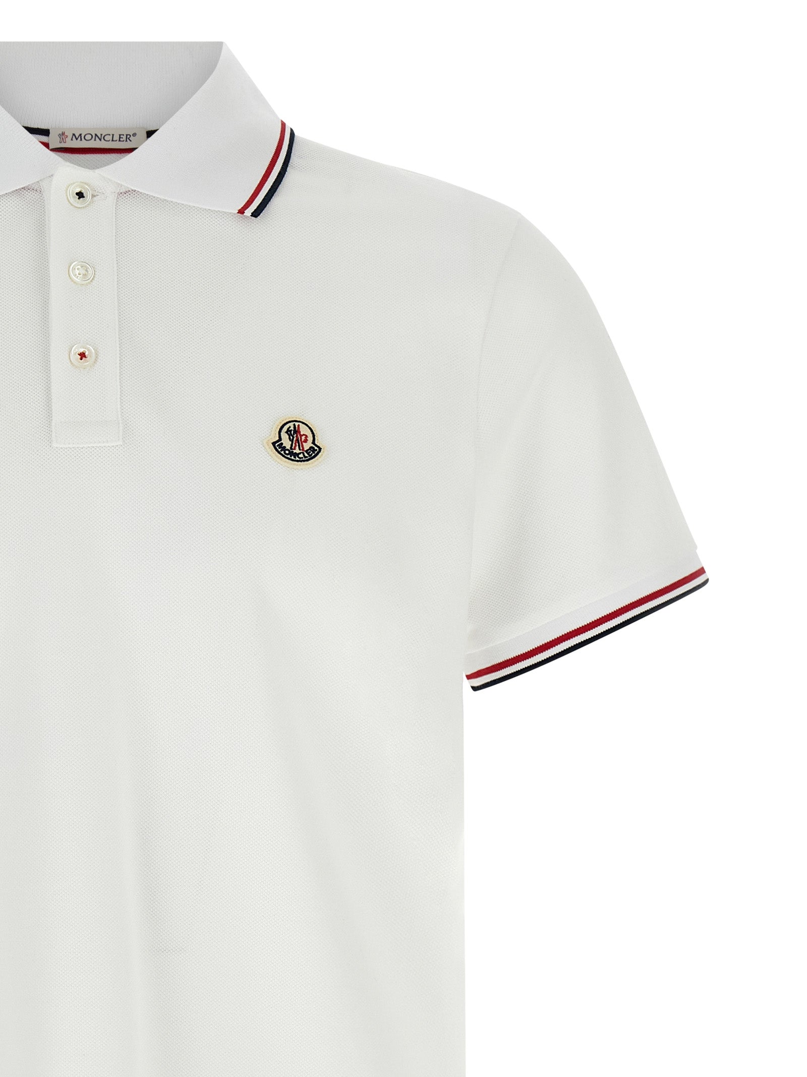 Moncler Piqué Cotton Polo Shirt