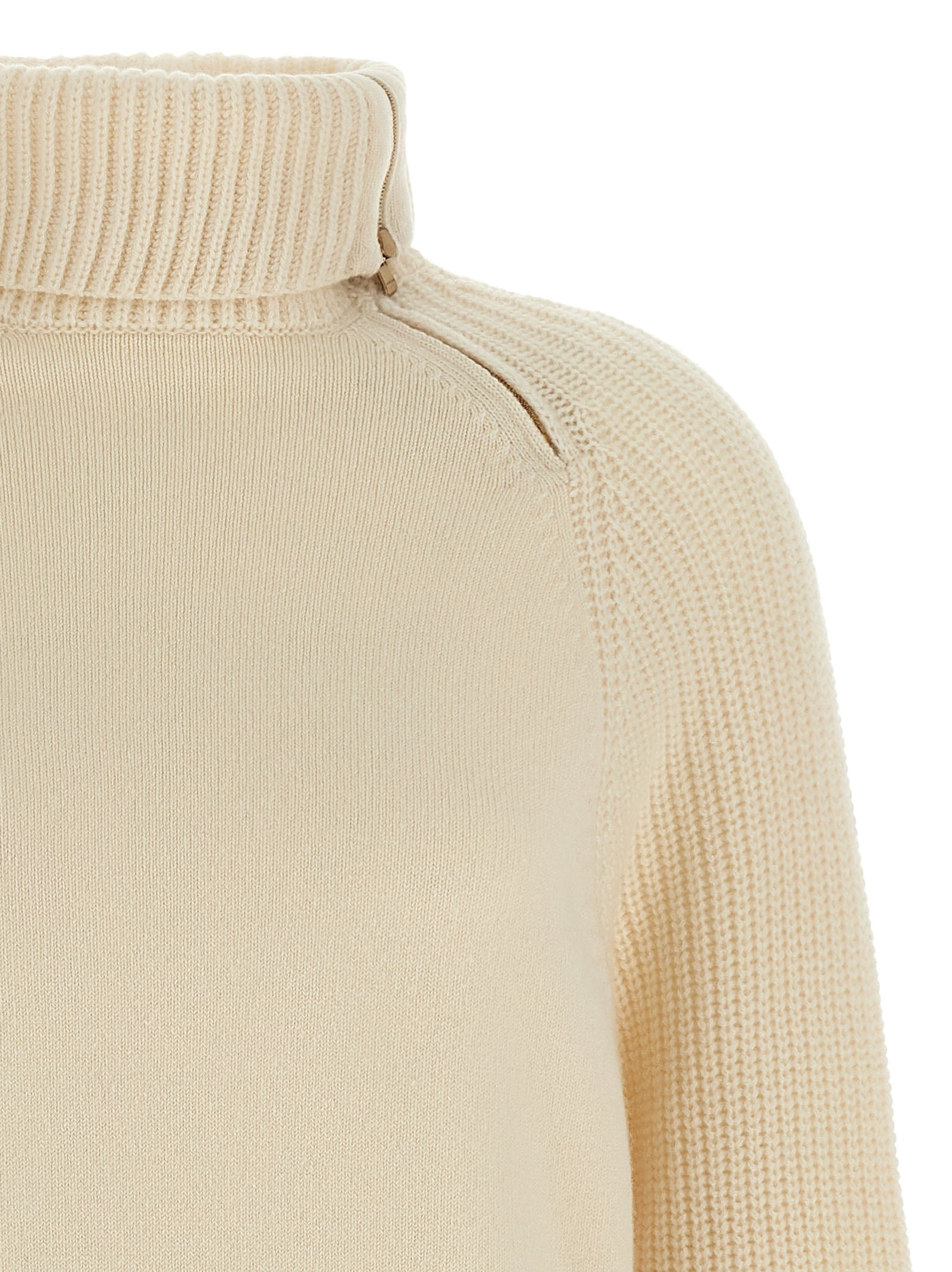 Agnona High Neck Sweater With Zip