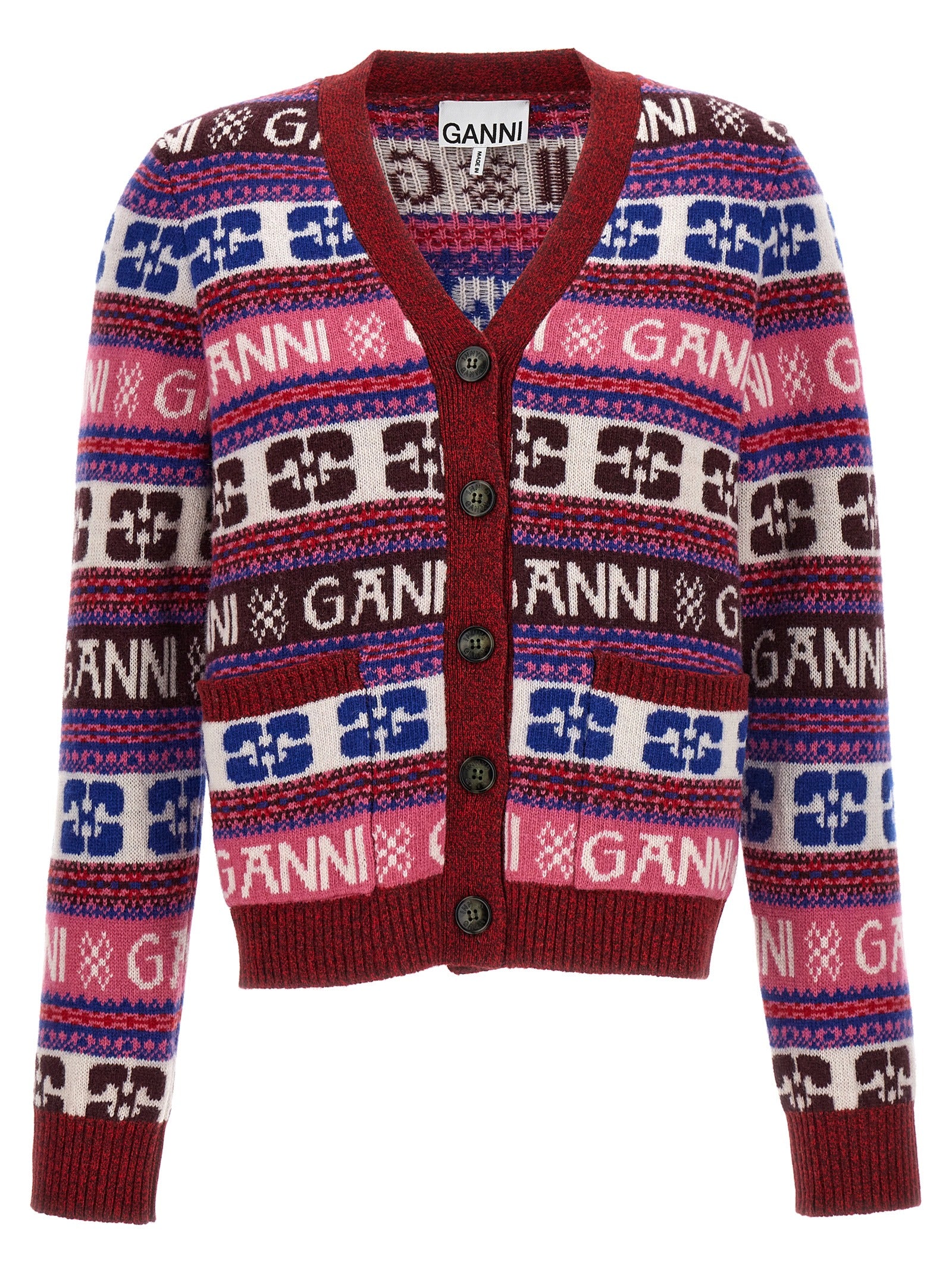 Ganni Logo Cardigan