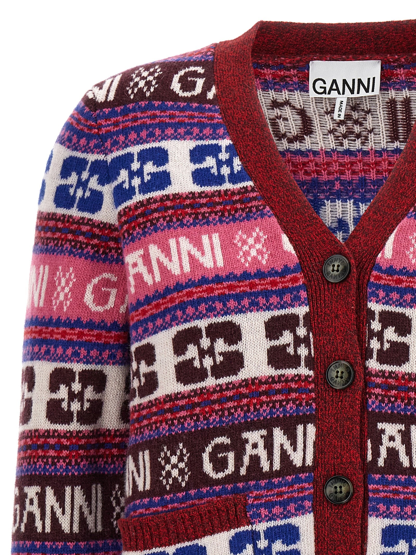 Ganni Logo Cardigan